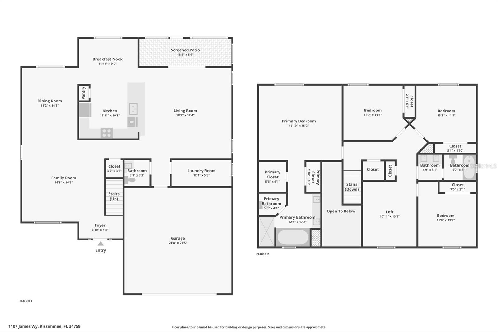 1107 JAMES WAY, POINCIANA, FL, 34759
