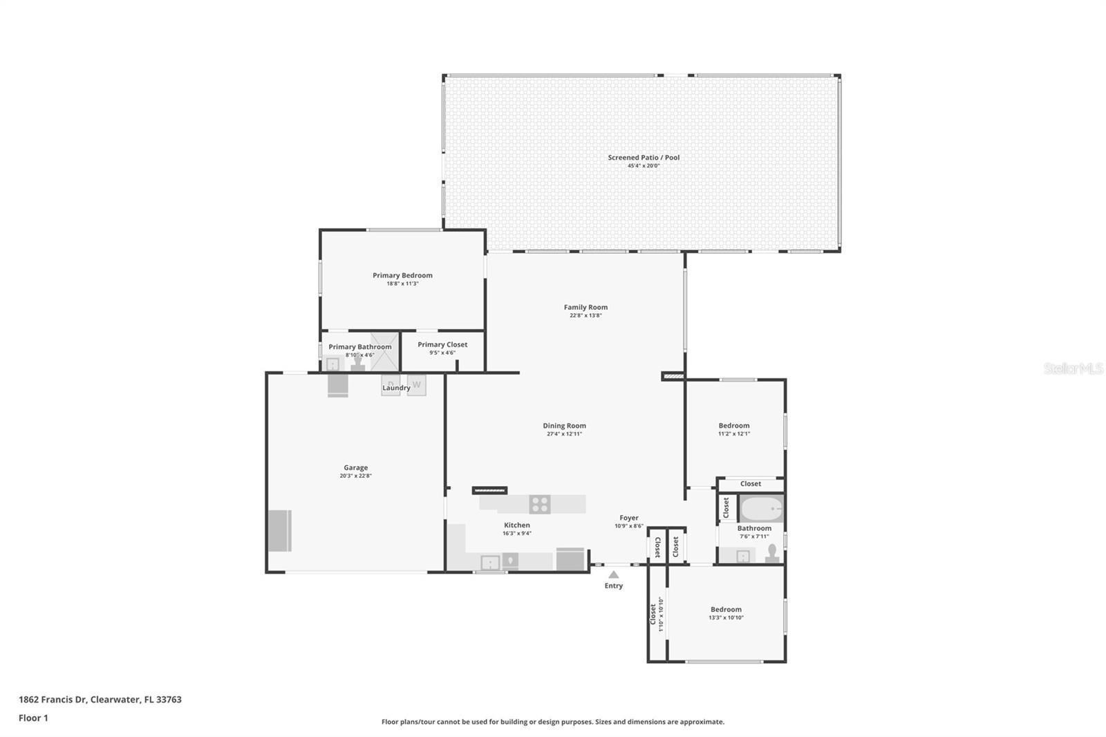 1862 FRANCIS DR, CLEARWATER, FL, 33763