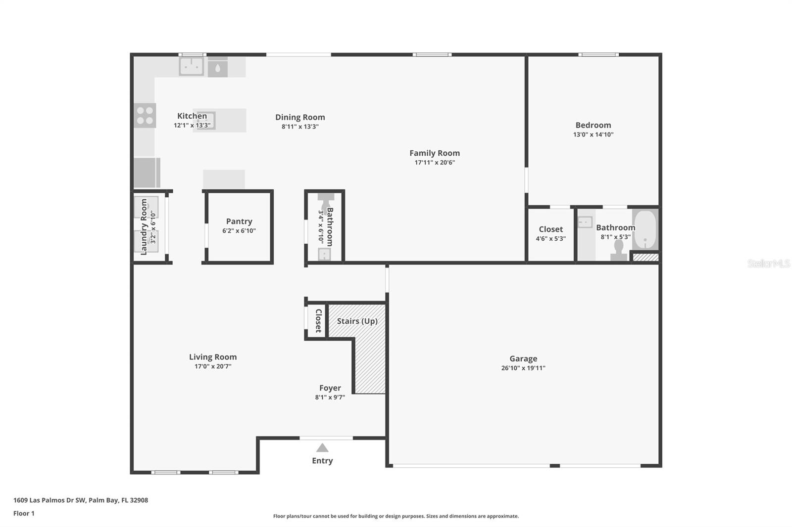 1609 LAS PALMOS DR SW, PALM BAY, FL, 32908