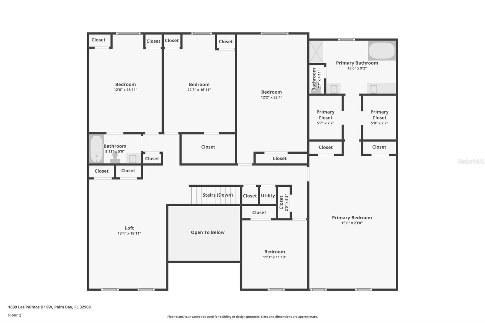 1609 LAS PALMOS DR SW, PALM BAY, FL, 32908