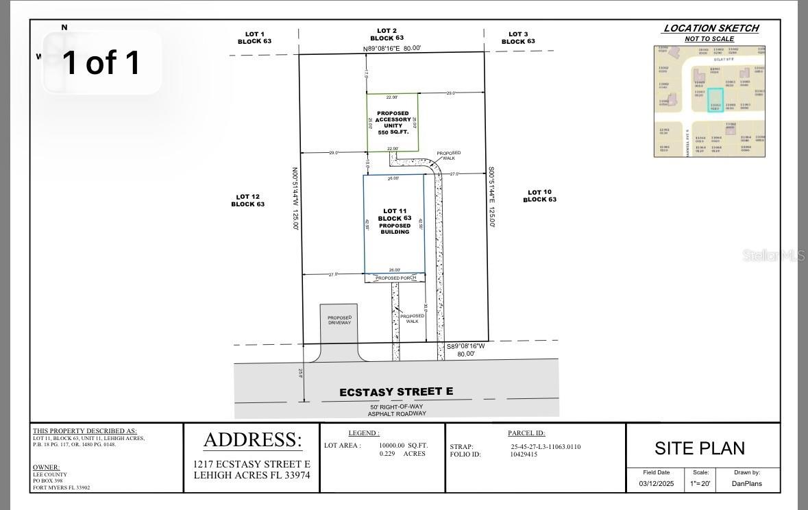 1217 ECSTASY ST E, LEHIGH ACRES, FL, 33974
