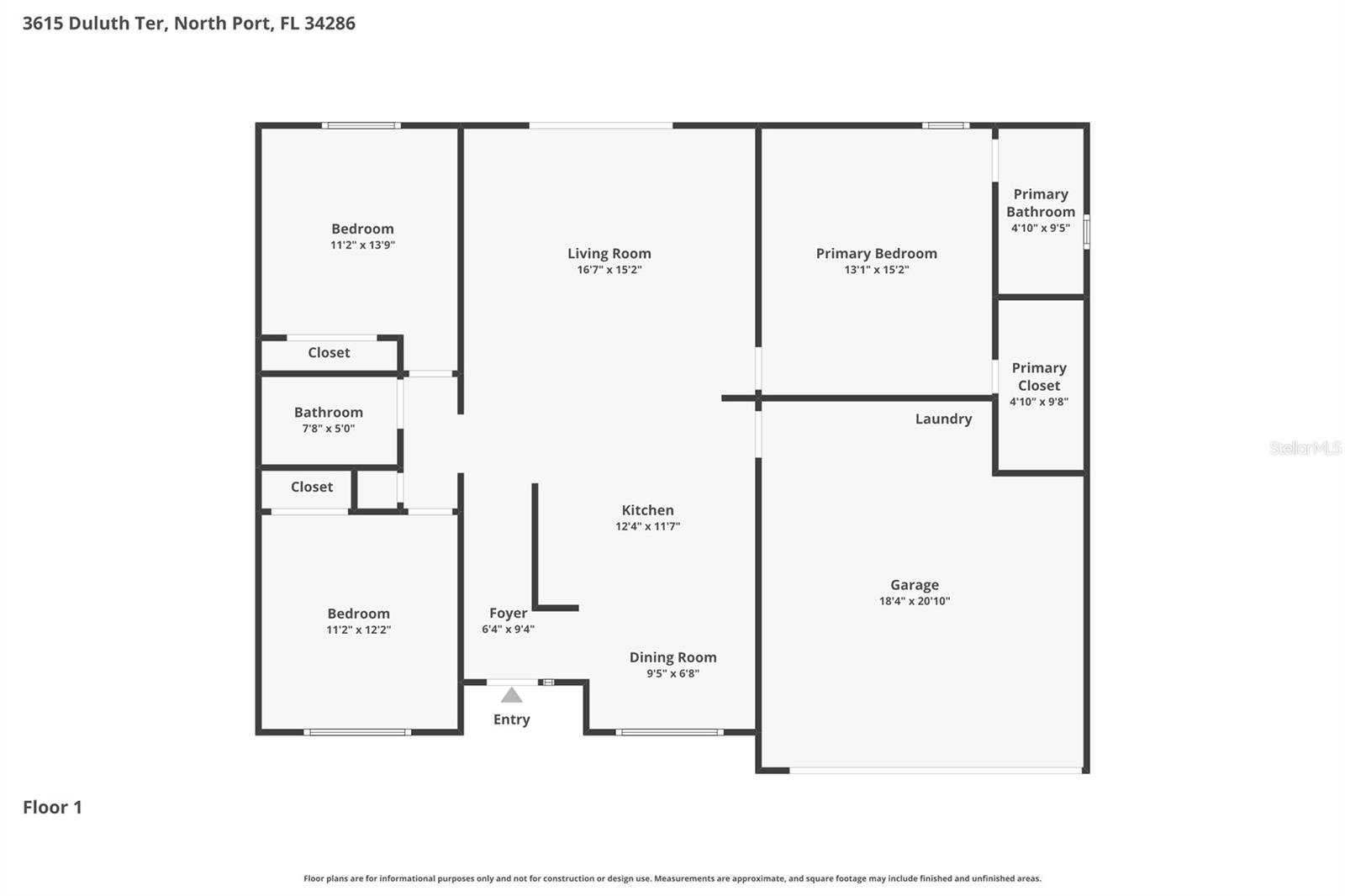 3615 DULUTH TER, NORTH PORT, FL, 34286