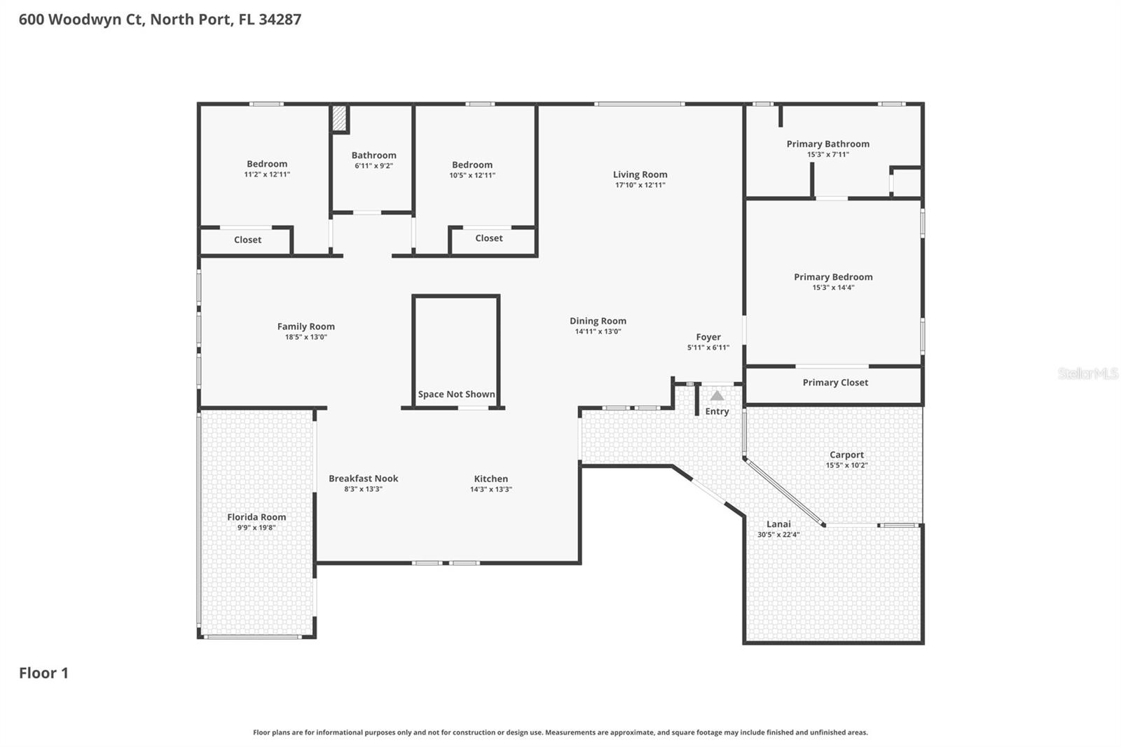 600 WOODWYN CT, NORTH PORT, FL, 34287