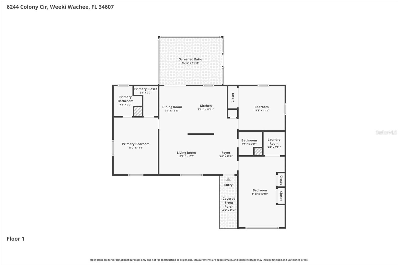 6244 COLONY CIR, WEEKI WACHEE, FL, 34607