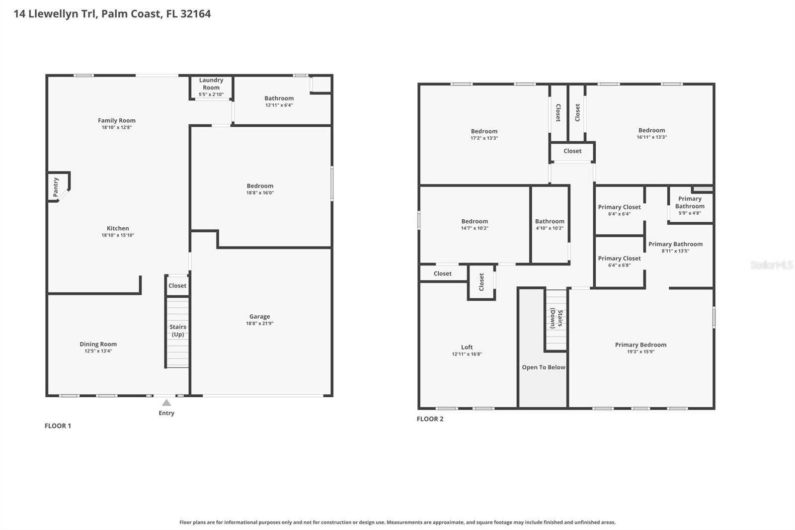 14 LLEWELLYN TRL, PALM COAST, FL, 32164