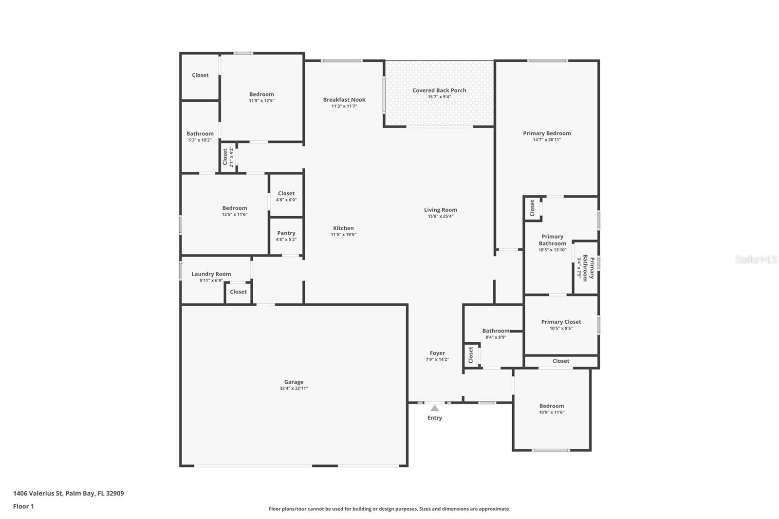 1406 VALERIUS ST SE, PALM BAY, FL, 32909