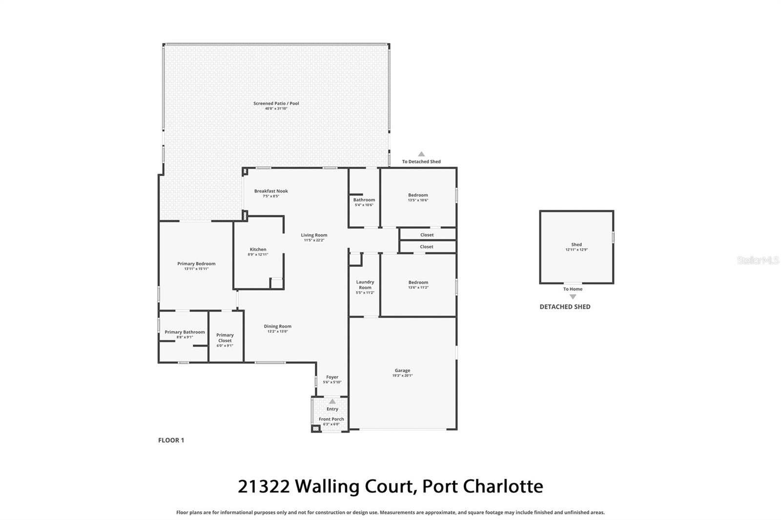 21322 WALLING CT, PORT CHARLOTTE, FL, 33954
