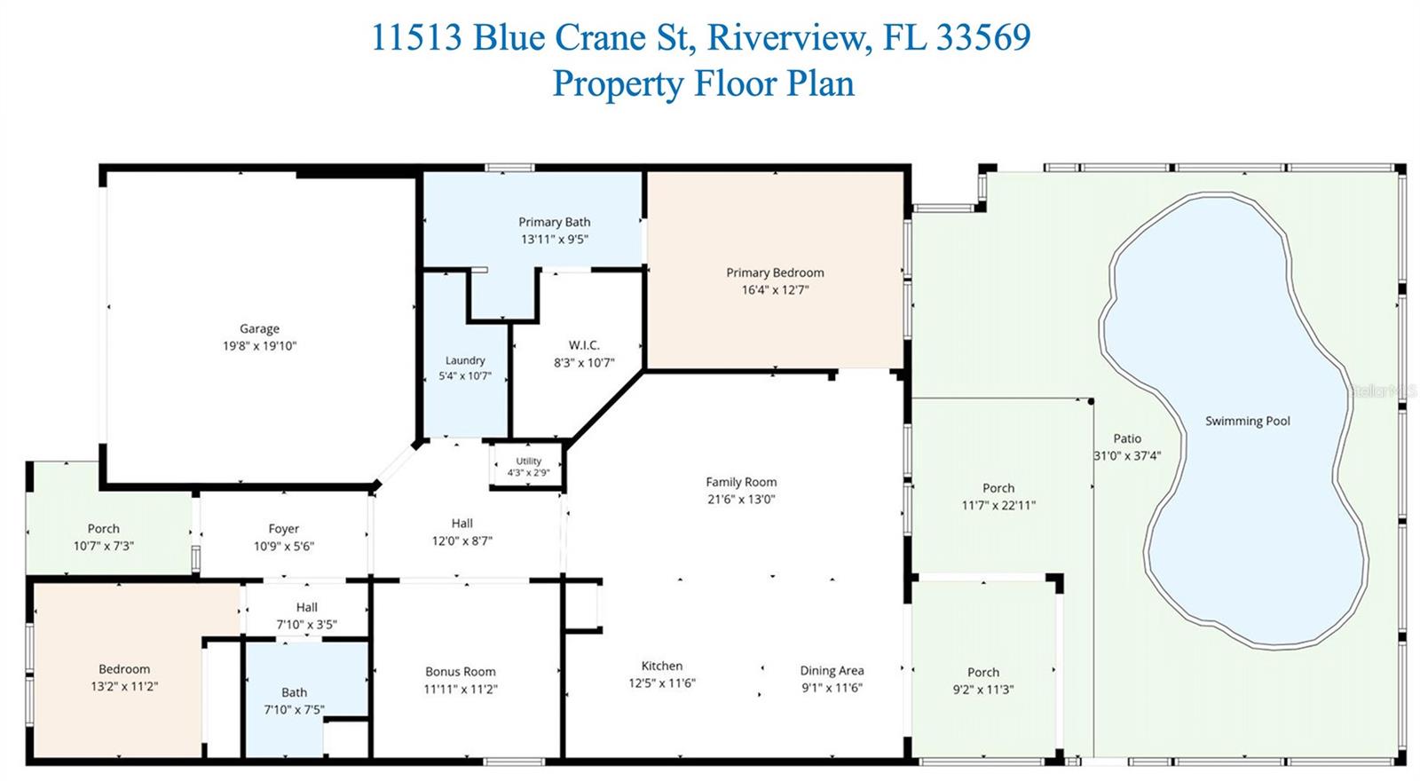 11513 BLUE CRANE ST, RIVERVIEW, FL, 33569