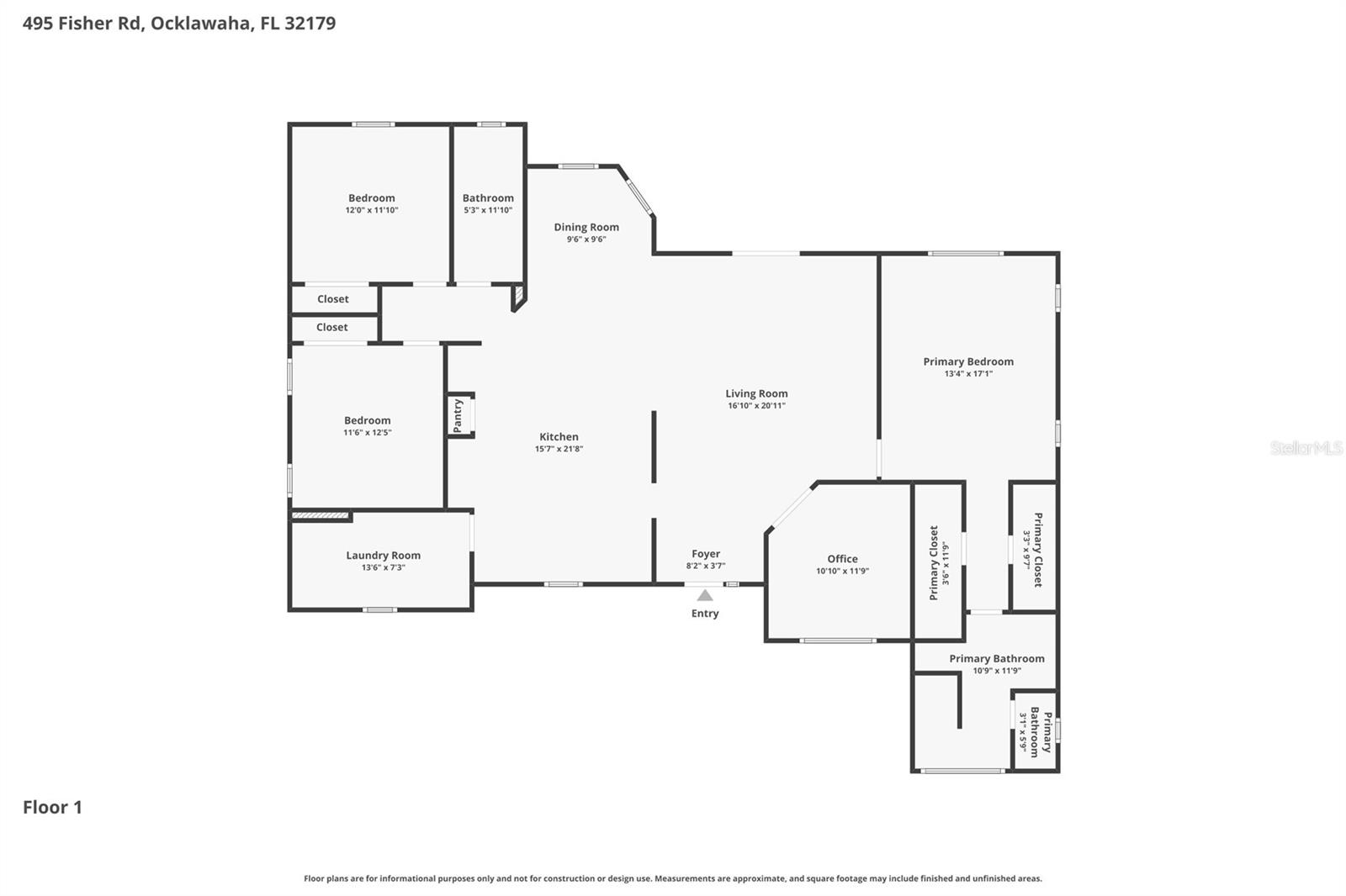 495 FISHER RD, OCKLAWAHA, FL, 32179