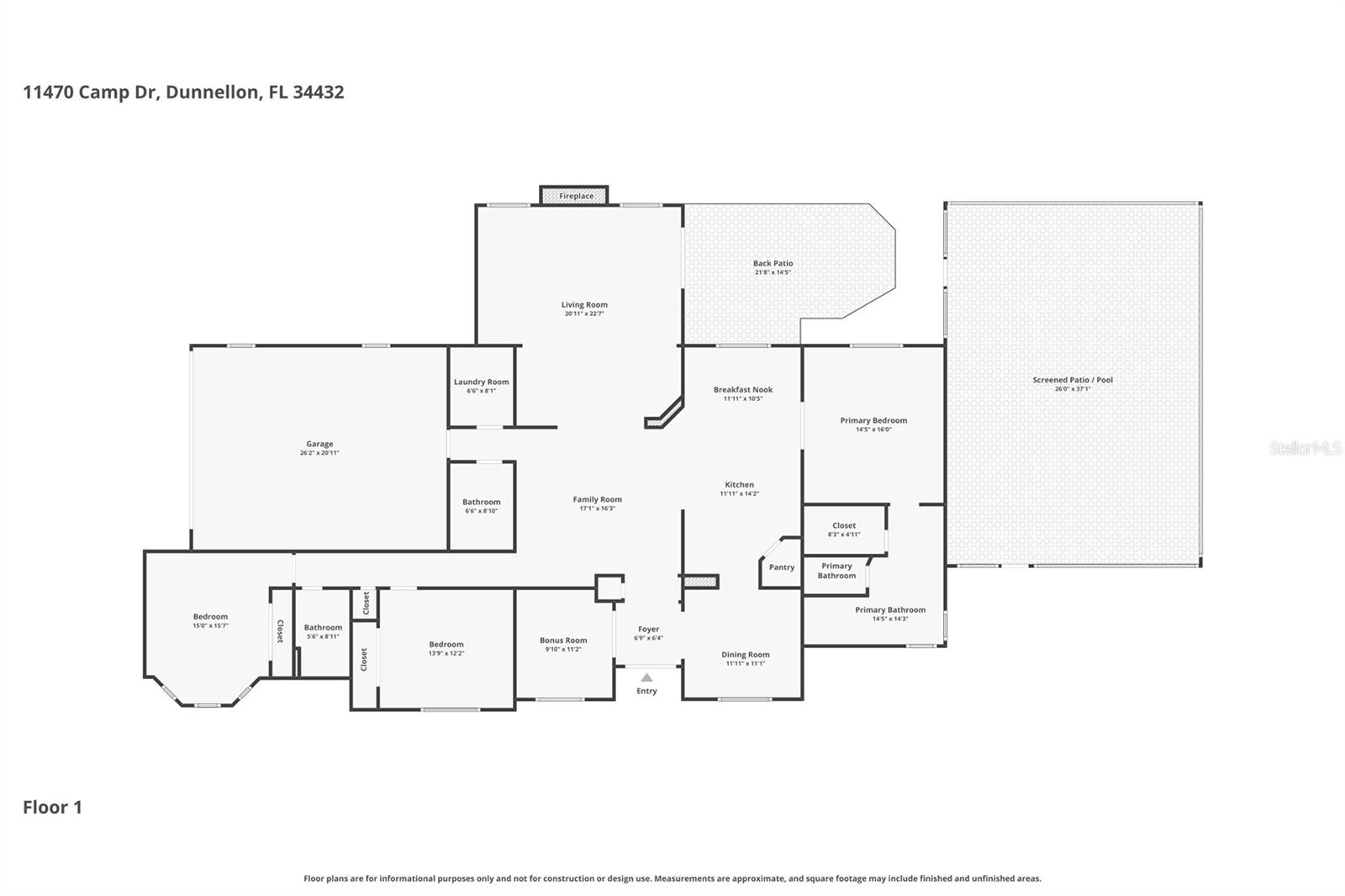 11470 CAMP DR, DUNNELLON, FL, 34432