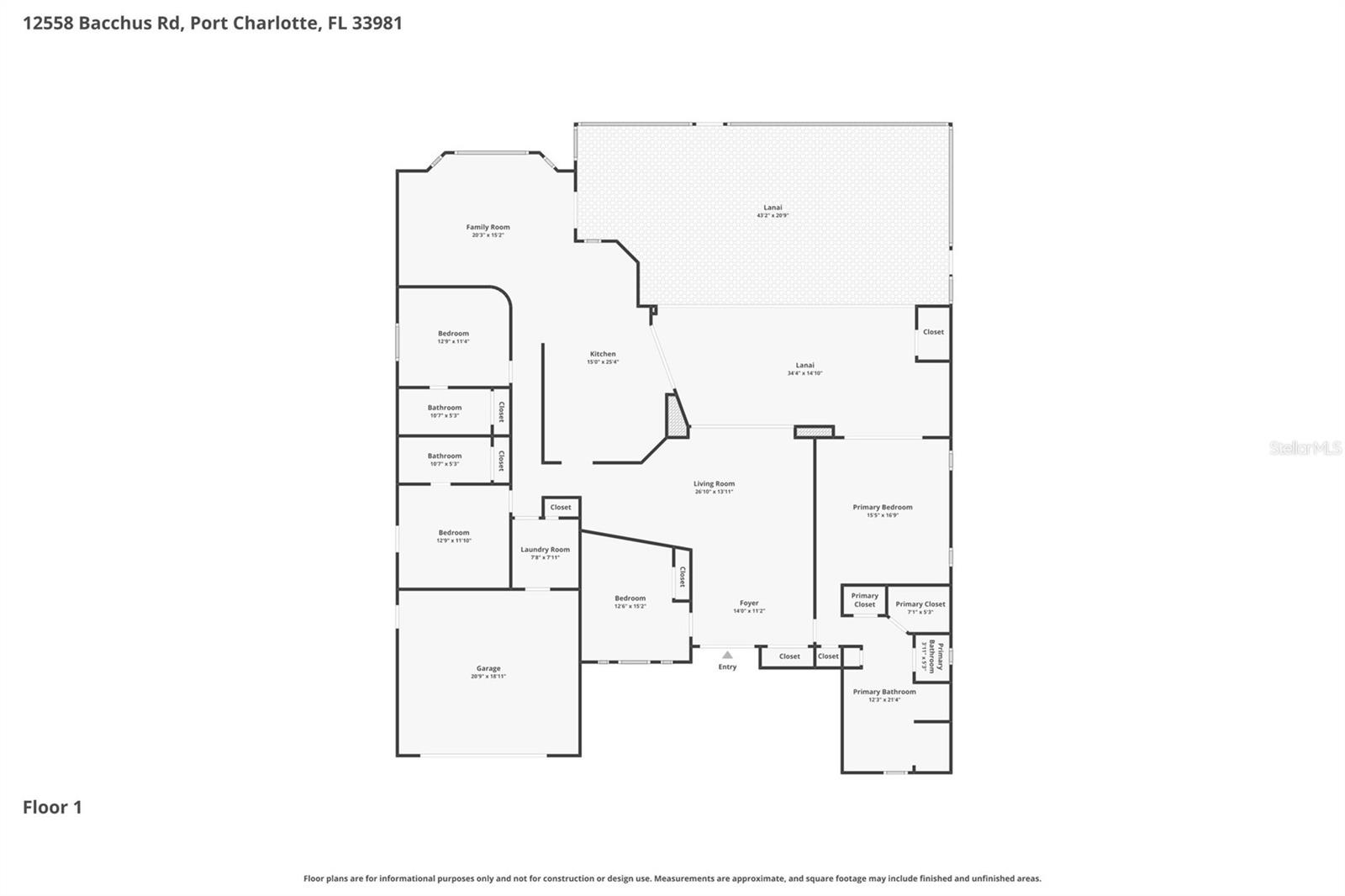 12558 BACCHUS RD, PORT CHARLOTTE, FL, 33981