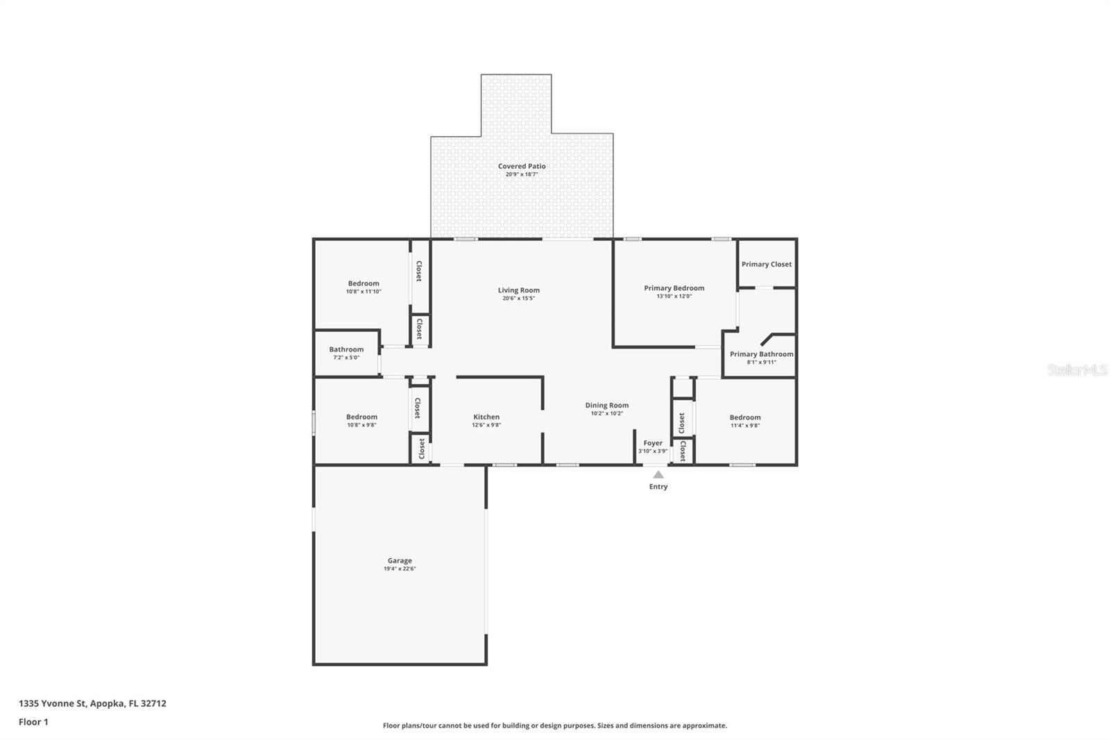 1335 YVONNE ST, APOPKA, FL, 32712