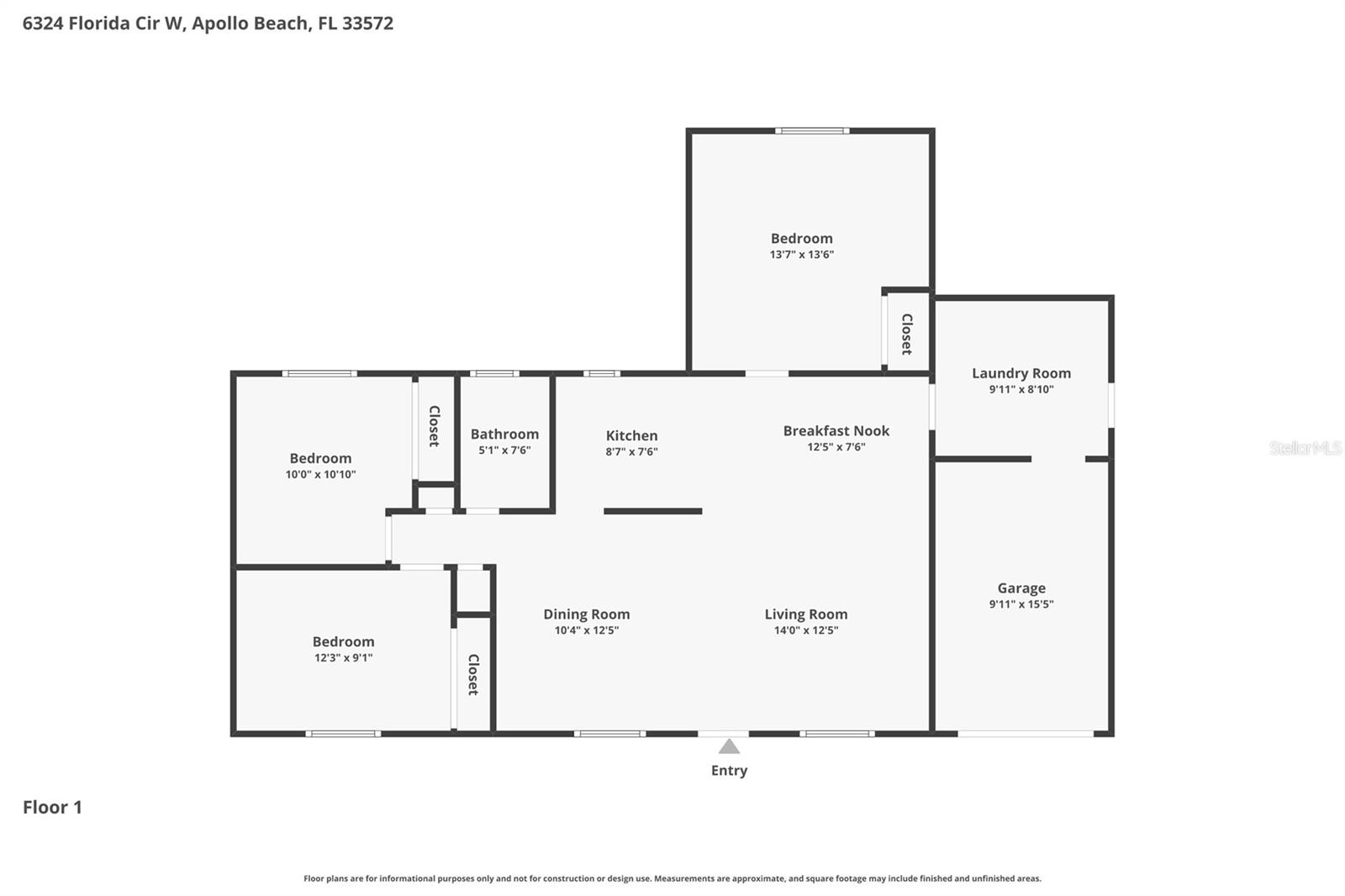 6324 FLORIDA CIR W, APOLLO BEACH, FL, 33572