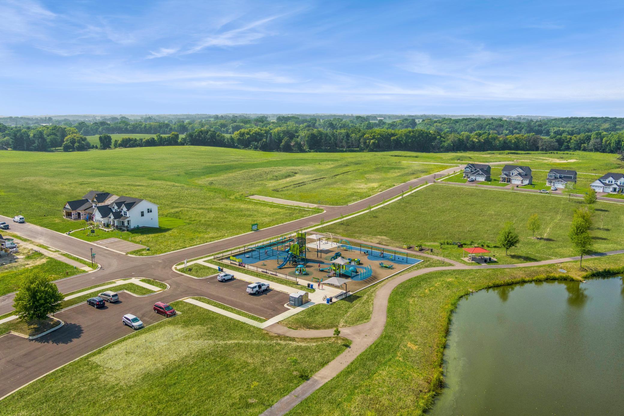 Waterford has a great playground and pond!