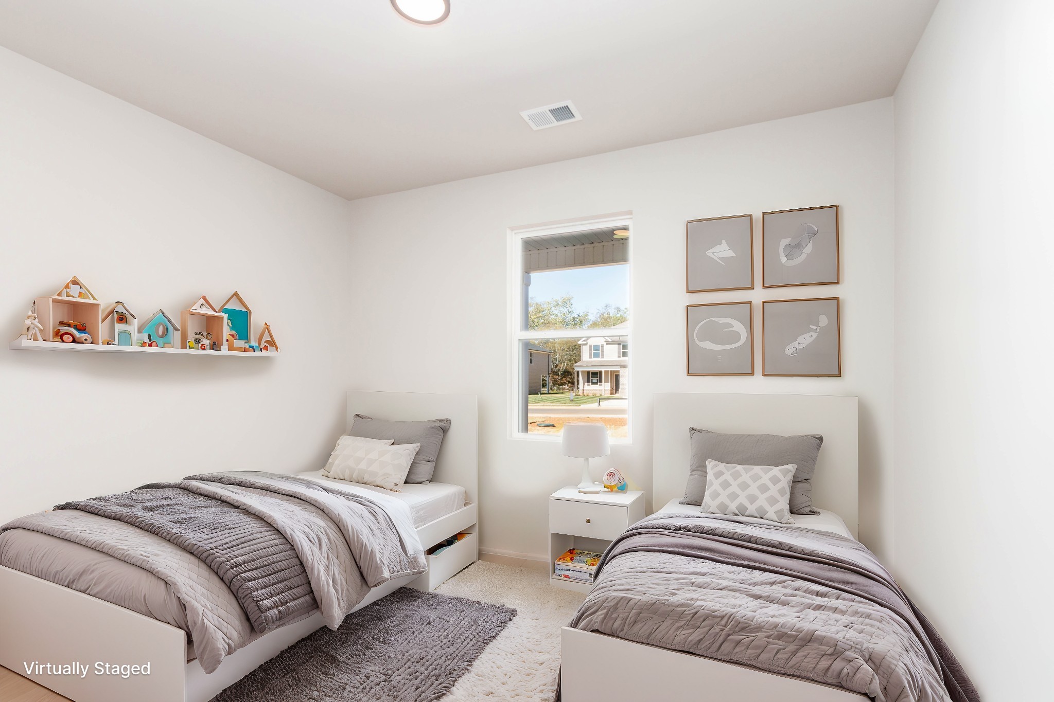 Virtually Staged Bedroom #2. Pictures are of a similar floorplan that was built previously. Representation ONLY. Buyer/Buyer's Agent to verify selections.