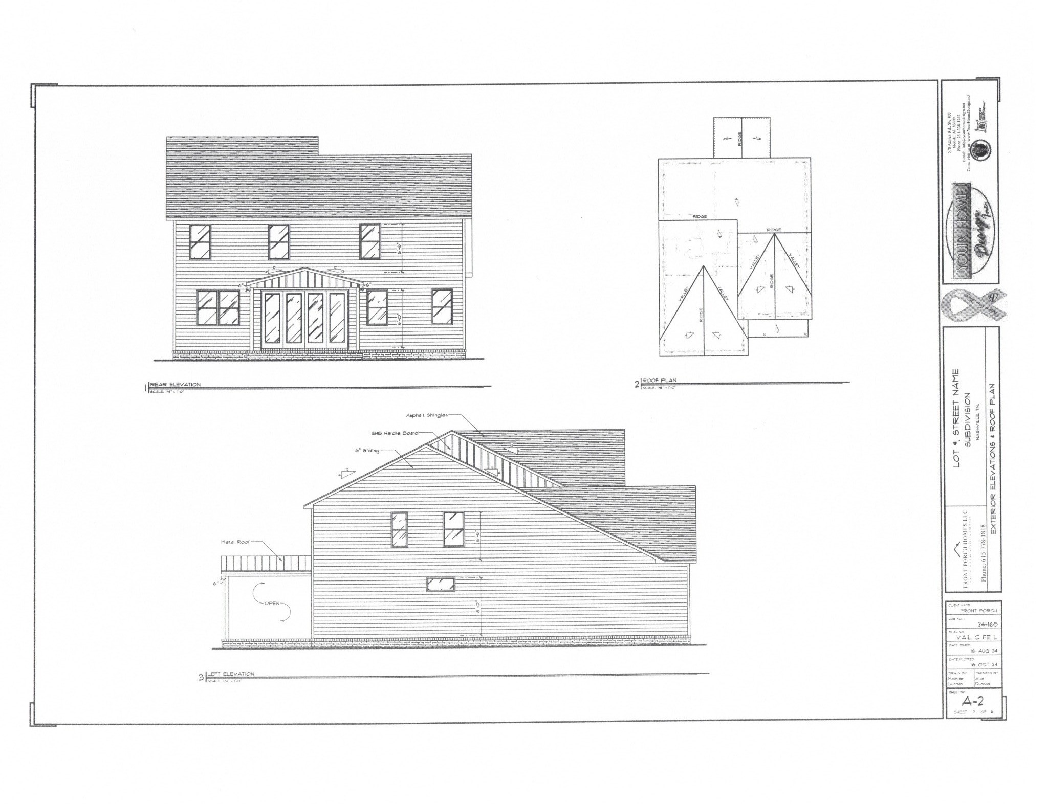 Architechtural drawing of the Vail Floor Plan selected for this homesite