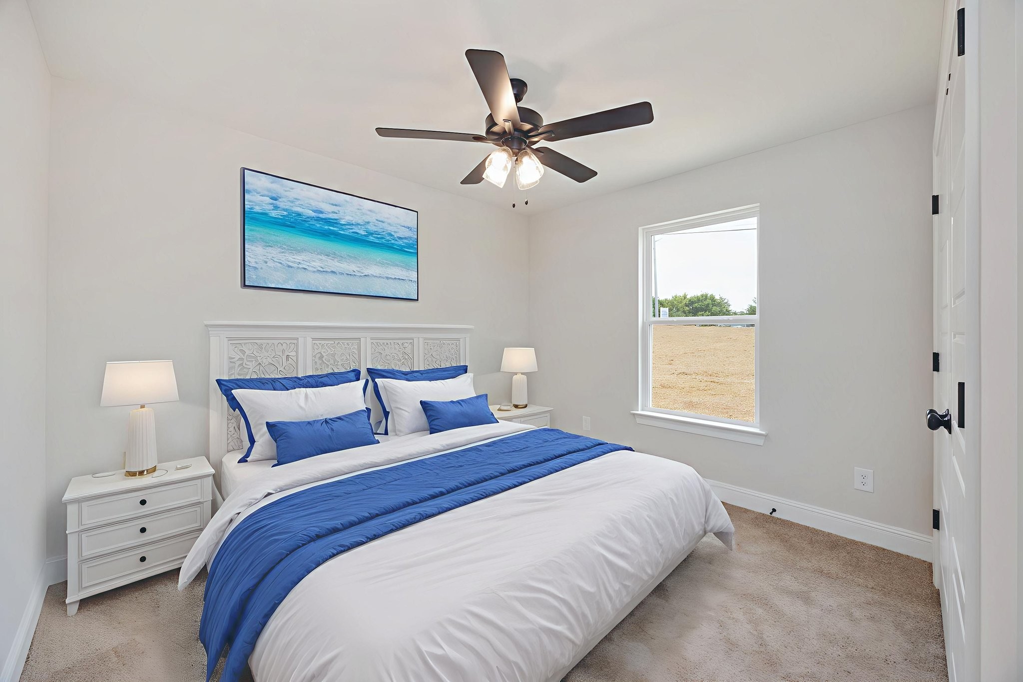 Virtually staged Guest Bedroom
