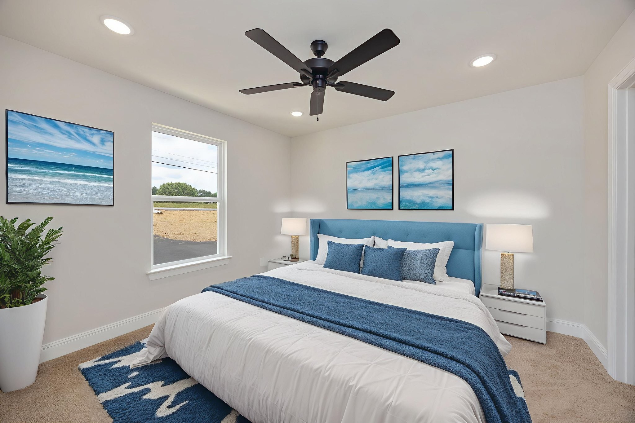 Virtually staged Primary Suite