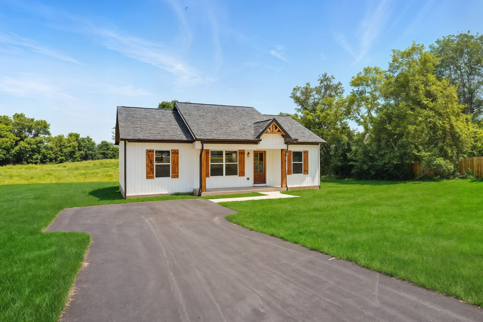 Welcome home to 1015 Landing Lane! Grass is being grown now - this computer generated image shows what it will look after it seeds!