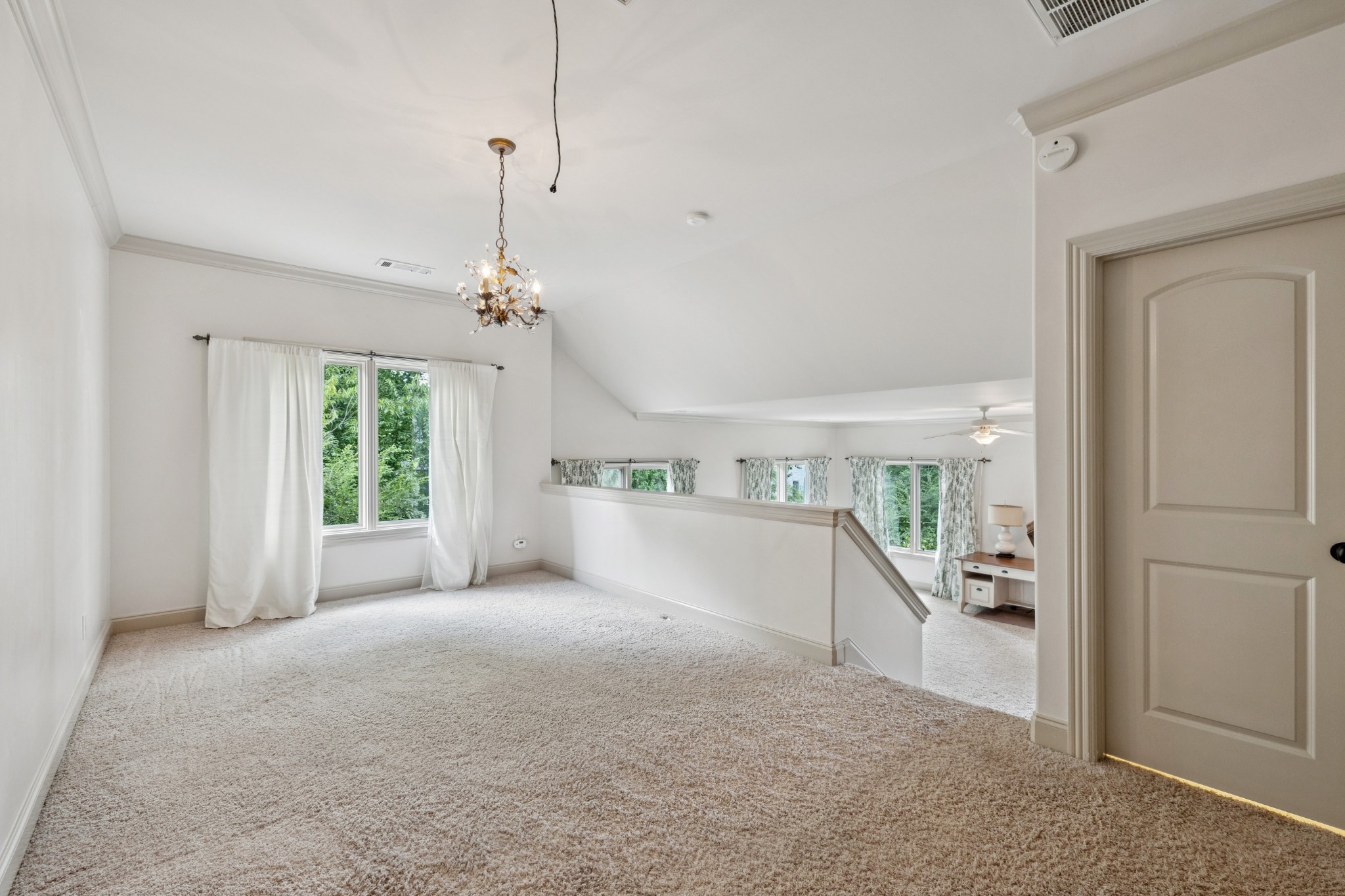 Loft area above the garage.