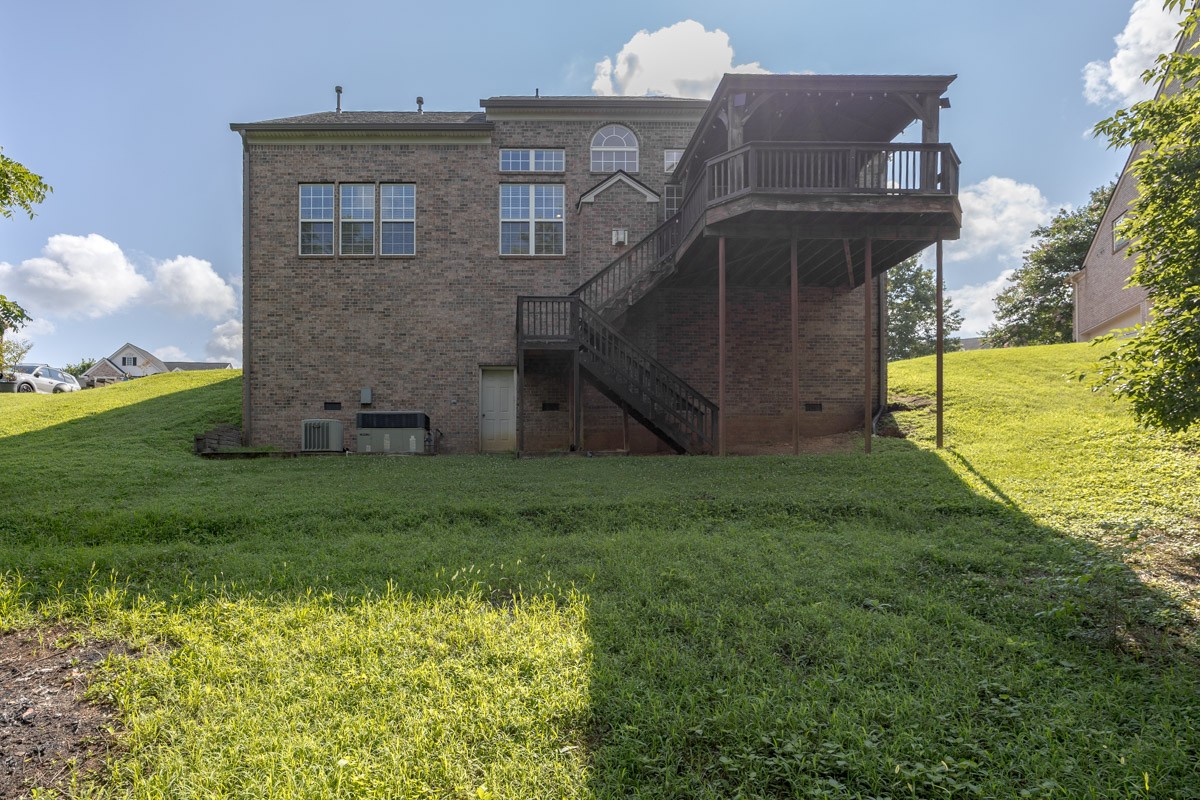 This has so much potential for a larger deck and possibly a walk out basement if you wanted to finish out the basement space. It's HUGE.