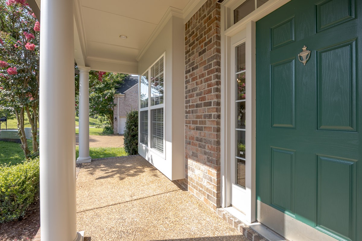 Freshly painted front door to welcome your guests. Or just the Amazon driver!