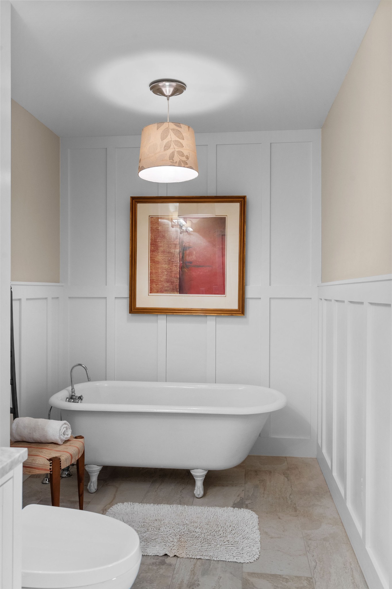 Because the antique claw tub is cast-iron, it will hold the heat of the bathwater longer, making your “soak time“ even more enjoyable!