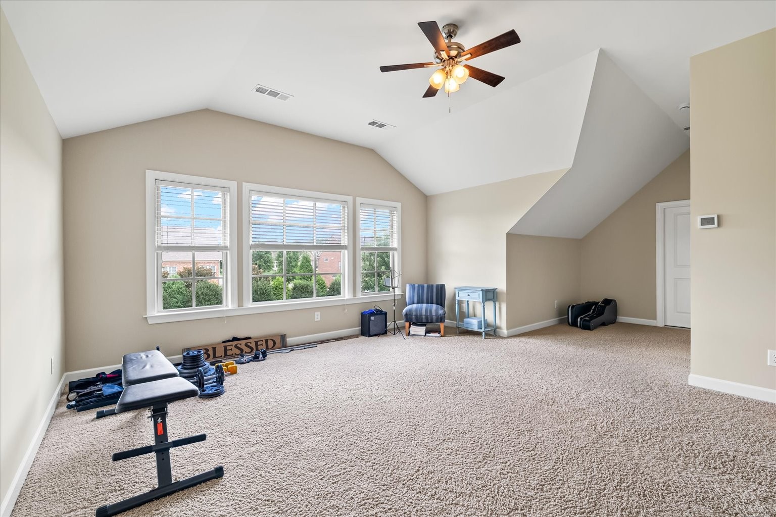 Beautiful light faces back of the home, separate HVAC unit keeps area just the right temperature