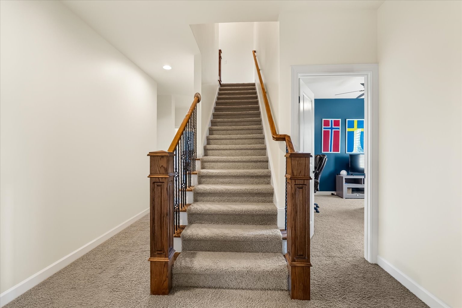 Another staircase to a finished 3rd floor