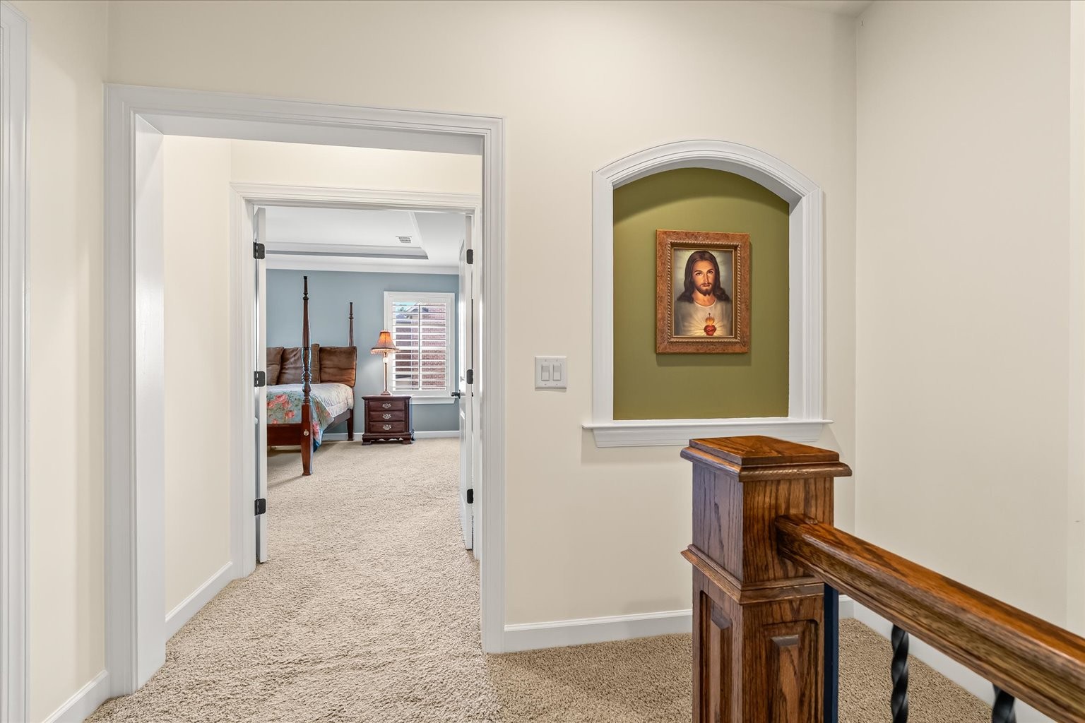 Large landing and opening to a generous Primary Suite