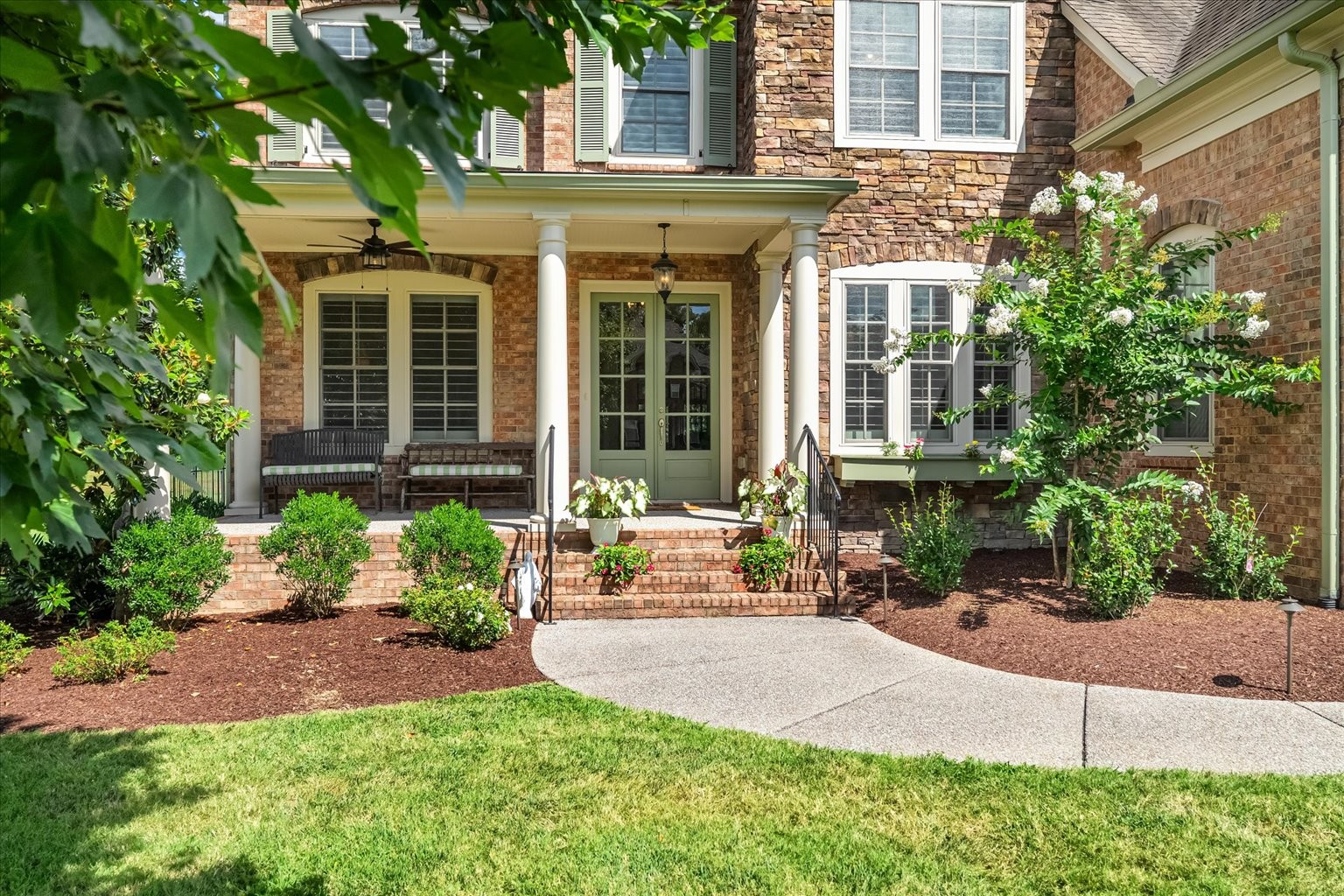 Inviting front porch