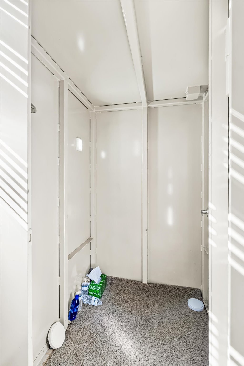 Inside storm shelter