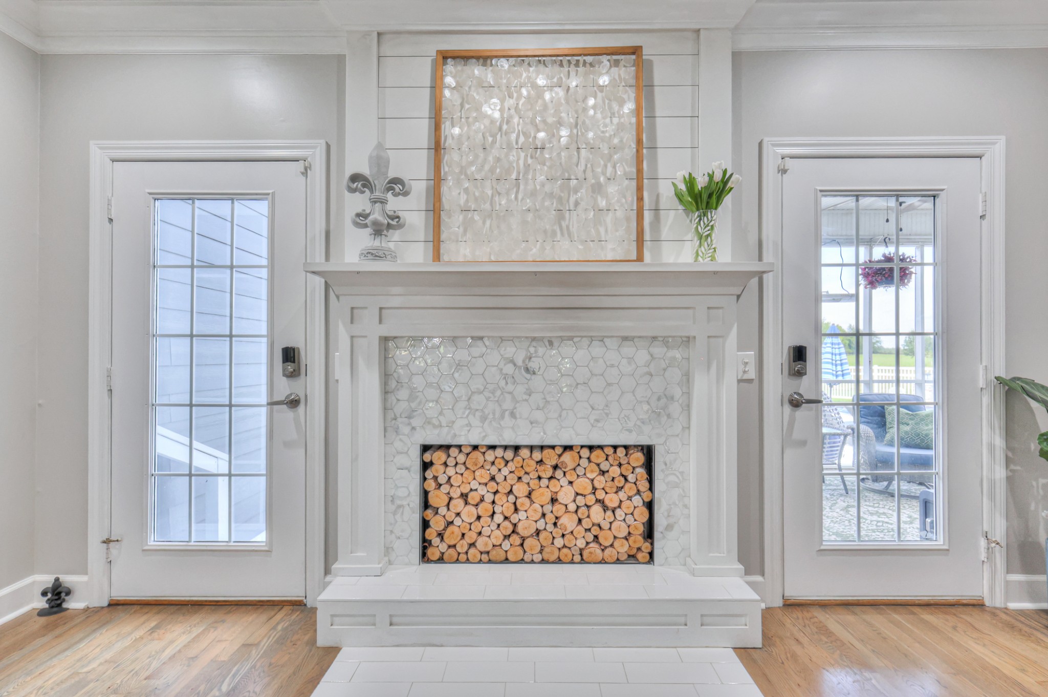 This is a ventless fireplace that they have capped off