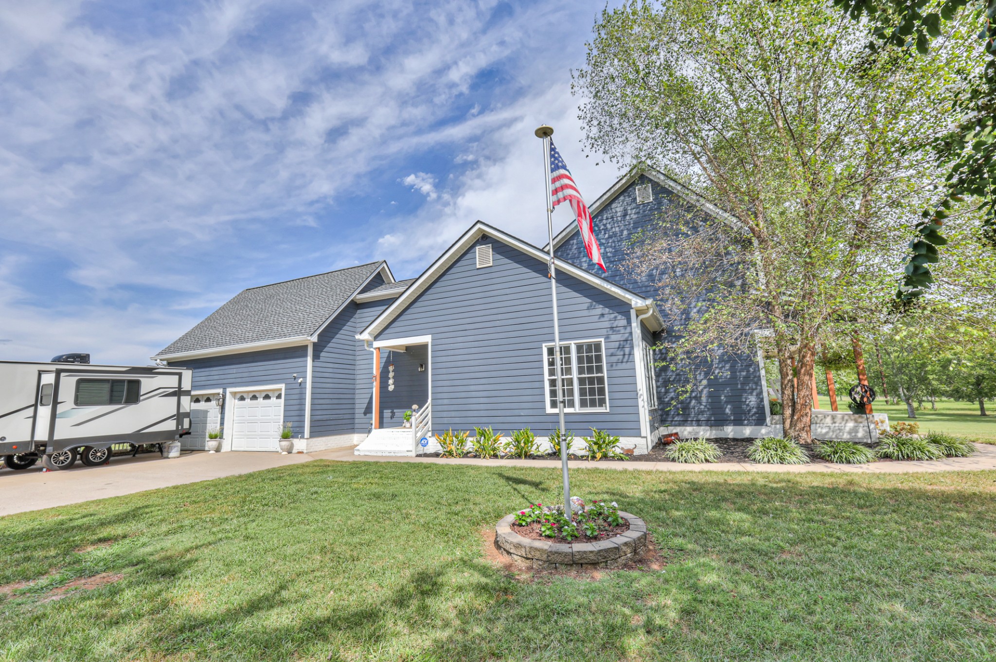 Two car attached garage