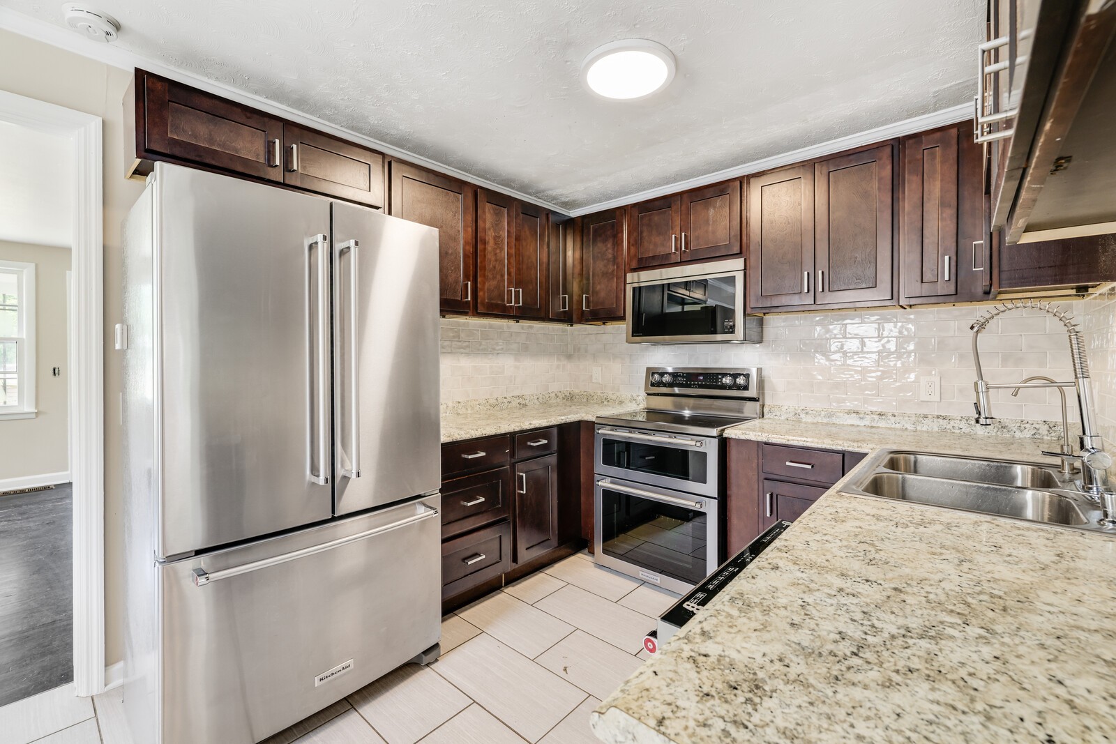 Tile floors and updated fixtures