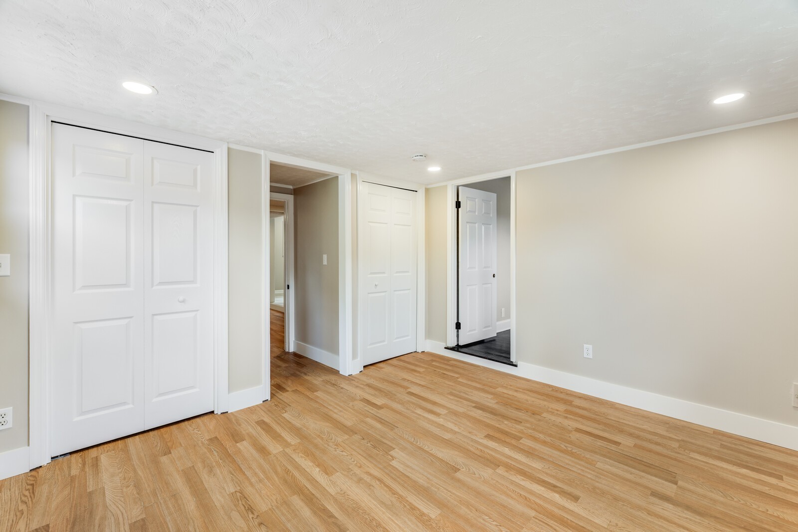 The 3rd bedroom is a large space, has double closets and also makes a nice home office area