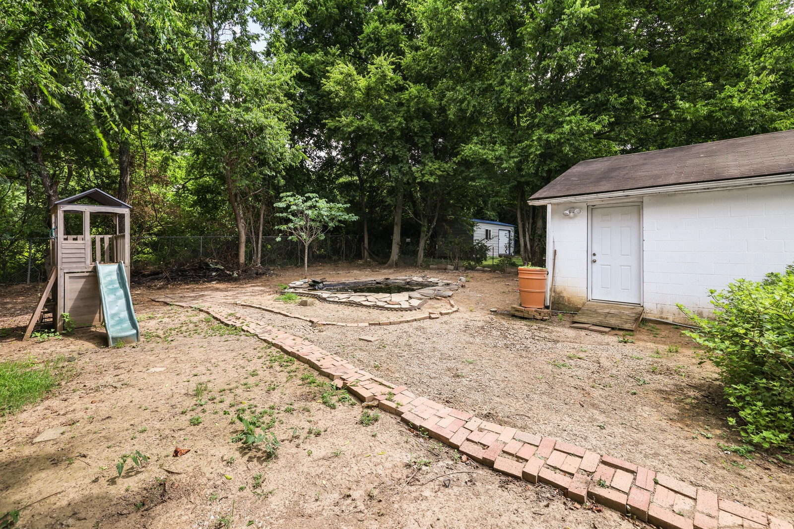 To the right is the storage room for all your gardening/yard supplies