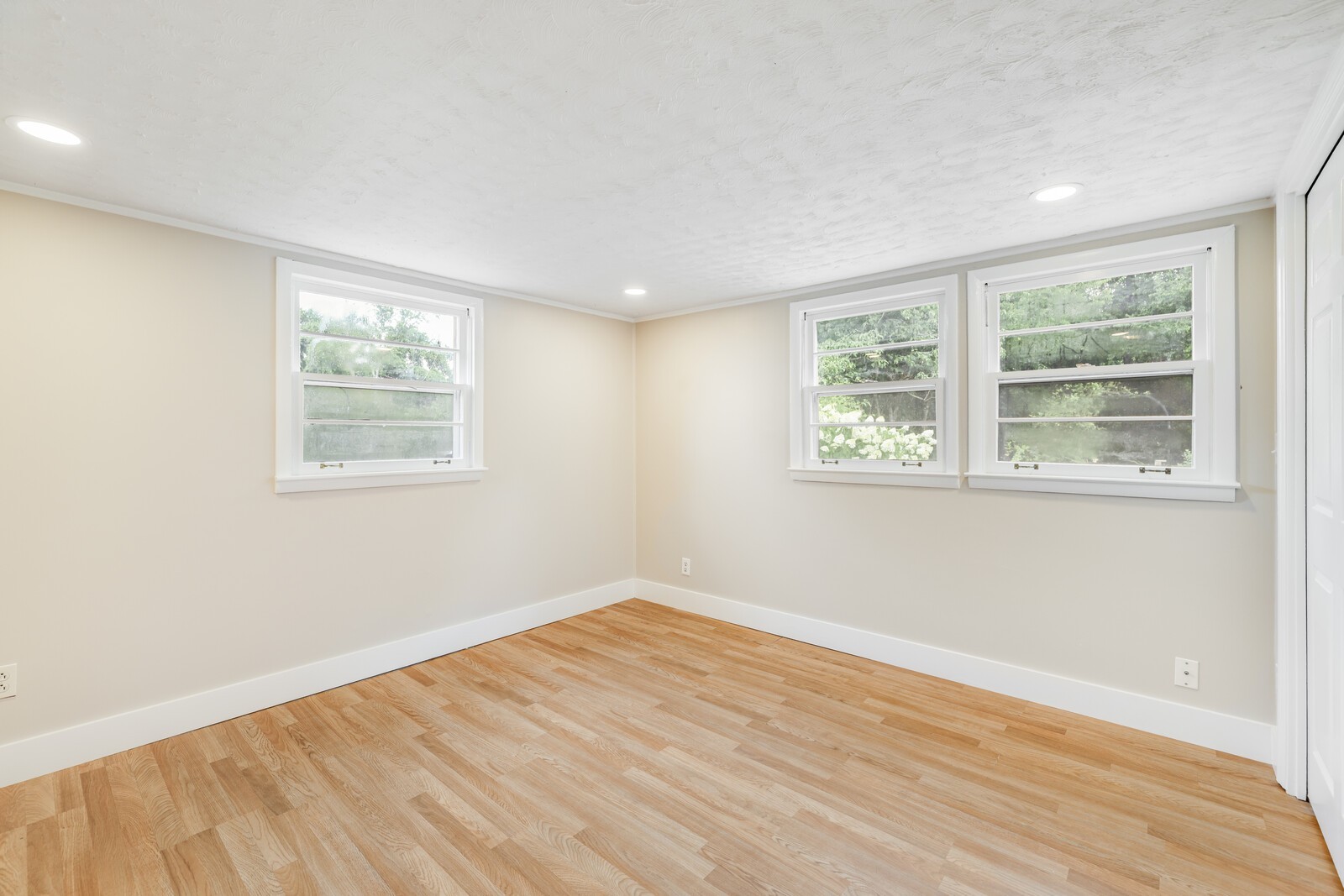 Windows and laminate flooring in the 3rd bedroom--owner used this as an office