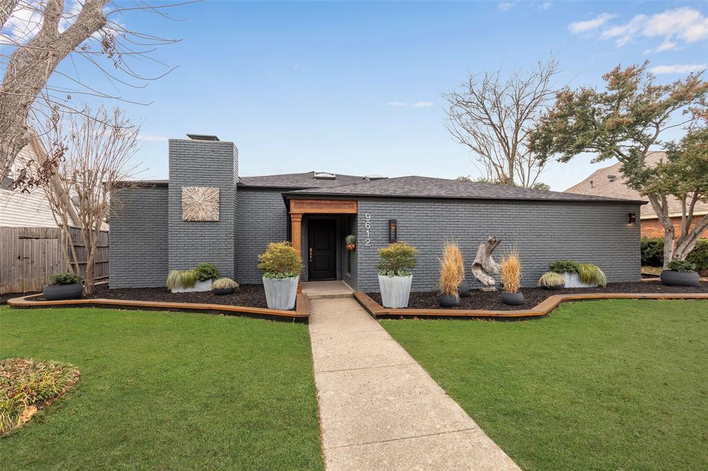 Modern luxury with a warm, soulful aesthetic defines this totally transformed single-story home in Town Creek. The Entry opens into a light-filled living experience that feels expansive and entirely reimagined. The open layout offers the right balance of connection and separation, creating a spacious main living area while preserving a dreamy, cozy movie room tucked just off the kitchen. Designed for both everyday living and entertaining, the kitchen features a long waterfall island, custom cabinets with soft-close hardware, 6-burner gas cooktop, double ovens, reverse-osmosis water filtration, and a farmhouse sink. The dining space flows seamlessly between both living areas. The main living room spans approximately 26’ x 15’, highlighted by tall ceilings and skylights for great natural light. The adjacent den or movie room offers a cozy fireplace and a  library wall. The primary suite is a true retreat, featuring sliding glass doors to a private outdoor space, textured wallpaper, modern floating dual vanities, a wood-slatted ceiling, and floor-to-ceiling tiled bath and shower walls. Multiple shower sprays, a freestanding tub, and a built-in dry sauna complete the spa-level experience. Every room introduces its own custom detail from the oversized powder bath with antique vanity and statement wallpaper, to a secondary bedroom designed as a home office with modern built-ins and workstation. The laundry room doubles as a mudroom with a workspace counter, sink, space for pet crates, and abundant cabinetry. Windows replaced in 2018. New fence in 2025 and the stone-tiled patio is ready for your backyard vision. From the smart, clean-lined landscaped walk-up to the quality craftsmanship and creative design throughout, it’s clear this home has been rethought with intention, artistry, and care. Ideally located near Forest Meadows Park, Lake Highlands trails, White Rock Lake, the Dallas Arboretum, and a variety of shopping and dining destinations.