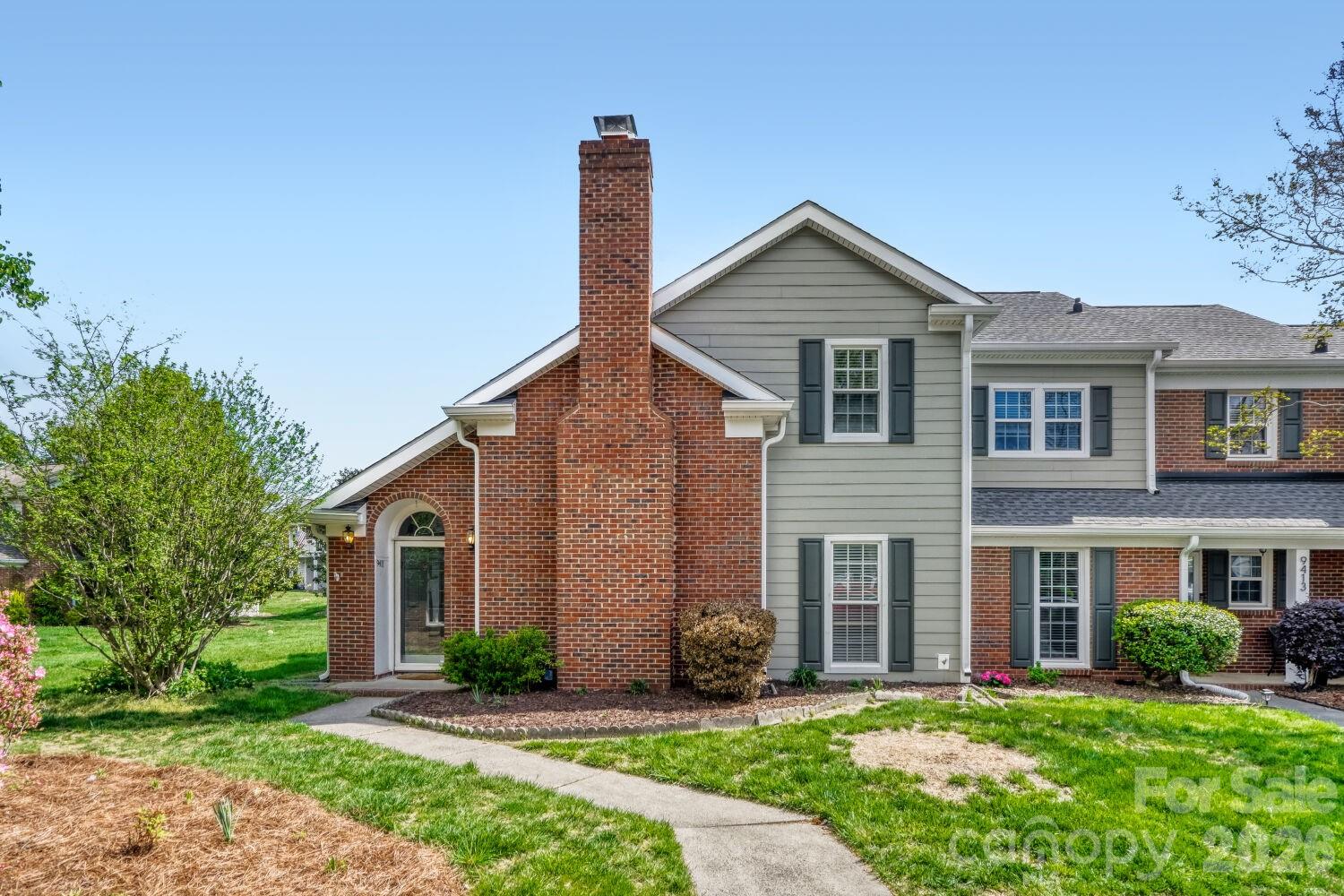 Fabulous two-story, end-unit, 3 bedroom/2 full bathroom condo at Park Walk! This unit features a beautiful white kitchen, updated bathrooms, new flooring on main level, newer appliances, custom primary closet and blinds throughout. The private enclosed back patio has been fully redone with new pavers. Bonus feature is the luscious green space surrounding the unit. Enjoy the Park Walk community pool and tennis court in this fantastic South Charlotte location. Truly a turn-key condo ready for a new owner!
