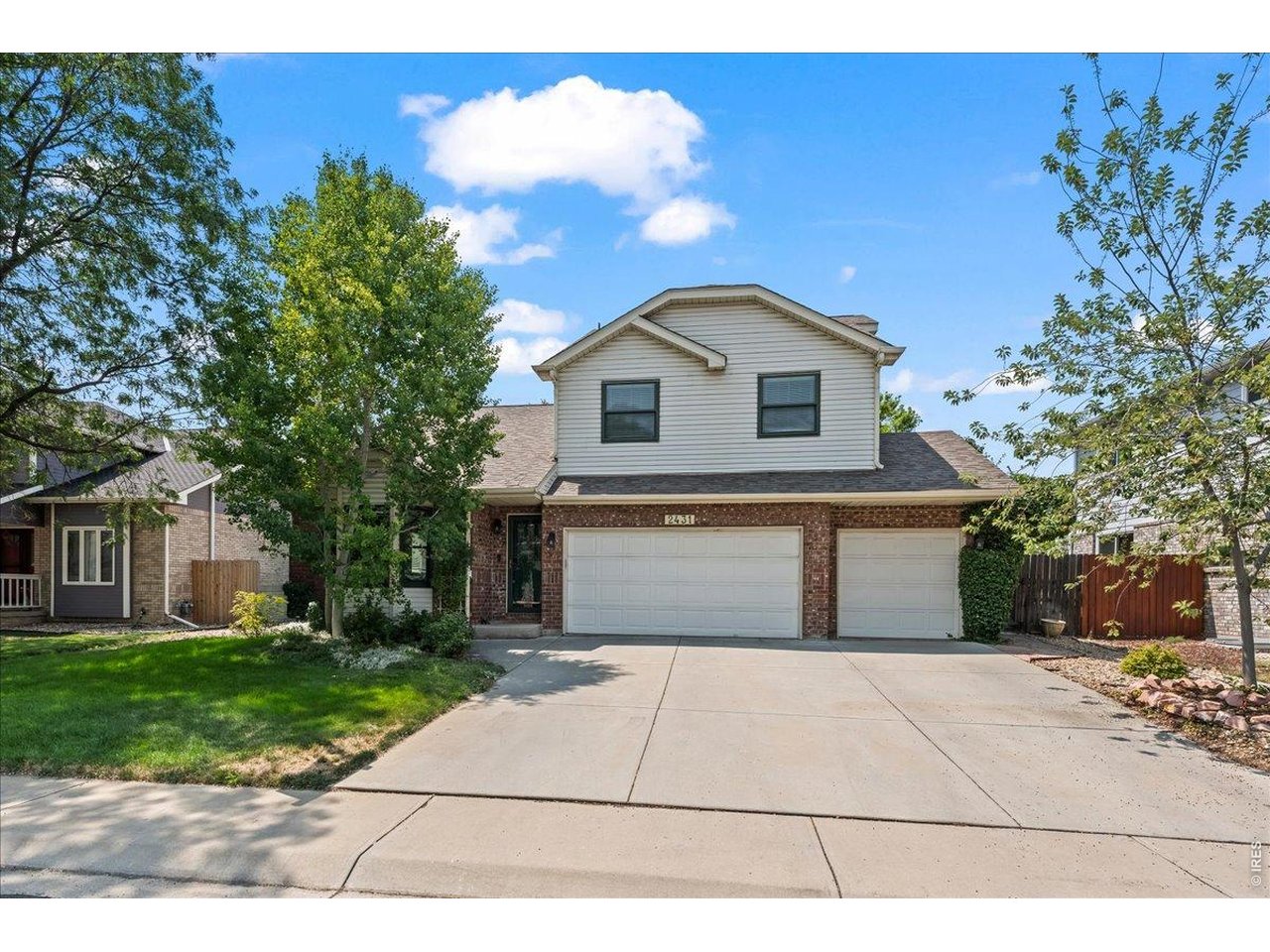 Bright, open, and beautifully updated in the highly desirable Westlake Manor neighborhood. This 5-bed, 4-bath home shines with a 2020 kitchen remodel featuring new appliances, stunning stone countertops, including a gorgeous chef's table counter that comfortably seats six. The family room centers on a clean-burning gas fireplace accented with a handcrafted live-edge mantel. New roof and skylights (2023) fill the home with natural light, and newer flooring runs throughout. The finished basement offers flexible space for guests, media, games, and storage. A 3-car garage with overhead storage keeps everything organized, and the cozy backyard retreat is made for morning coffee and evening gatherings. Move-in ready, pre-inspected, covered with a one-year First American Eagle Premier Home Warranty in one of Longmont's most coveted neighborhoods.