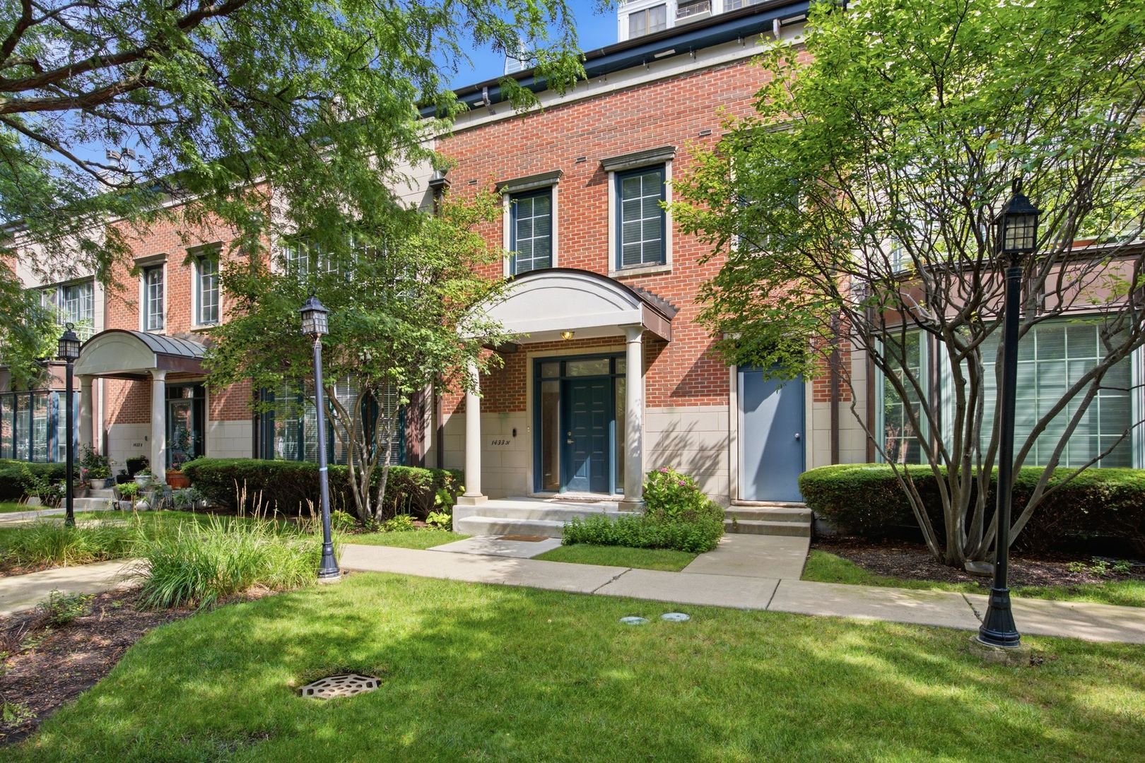 Experience luxury living in the heart of South Loop / Museum Park! This exceptional 4-bedroom, 3.1-bathroom 3,800 square feet townhome with a dedicated office, private terrace, and attached heated 2-car garage offers the perfect combination of sophisticated design, generous living space, and an unbeatable location. Spanning three spacious levels, the home features soaring ceilings, hardwood floors, custom built-ins, crown molding, recessed lighting, bay windows, and two fireplaces. A welcoming foyer opens to an expansive living and dining area, ideal for both everyday living and entertaining. The gourmet eat-in kitchen is appointed with premium stainless steel appliances, granite countertops, a breakfast bar, abundant cabinetry, and ample workspace. The luxurious primary suite boasts hardwood flooring, a fireplace, Juliet balcony, walk-in closet, and a spa-inspired bath with a whirlpool tub and separate shower. The second level also includes a convenient laundry room and a private office with custom built-in bookshelves. The third floor offers three additional bedrooms, Jack-and-Jill bathrooms, and a private terrace spanning the width of the home overlooking a beautifully landscaped courtyard. The lower level features a heated attached 2-car garage and a functional mudroom. Additional highlights include dual-zone HVAC, staircase skylight, 30-amp EV charging outlet, newer furnaces, Nest thermostat, and video doorbells. Ideally located just steps from Museum Campus, Grant Park, Soldier Field, Lake Michigan, restaurants, shopping, public transportation, and major expressways, this residence offers the space and comfort of a single-family home with the convenience of premier city living.