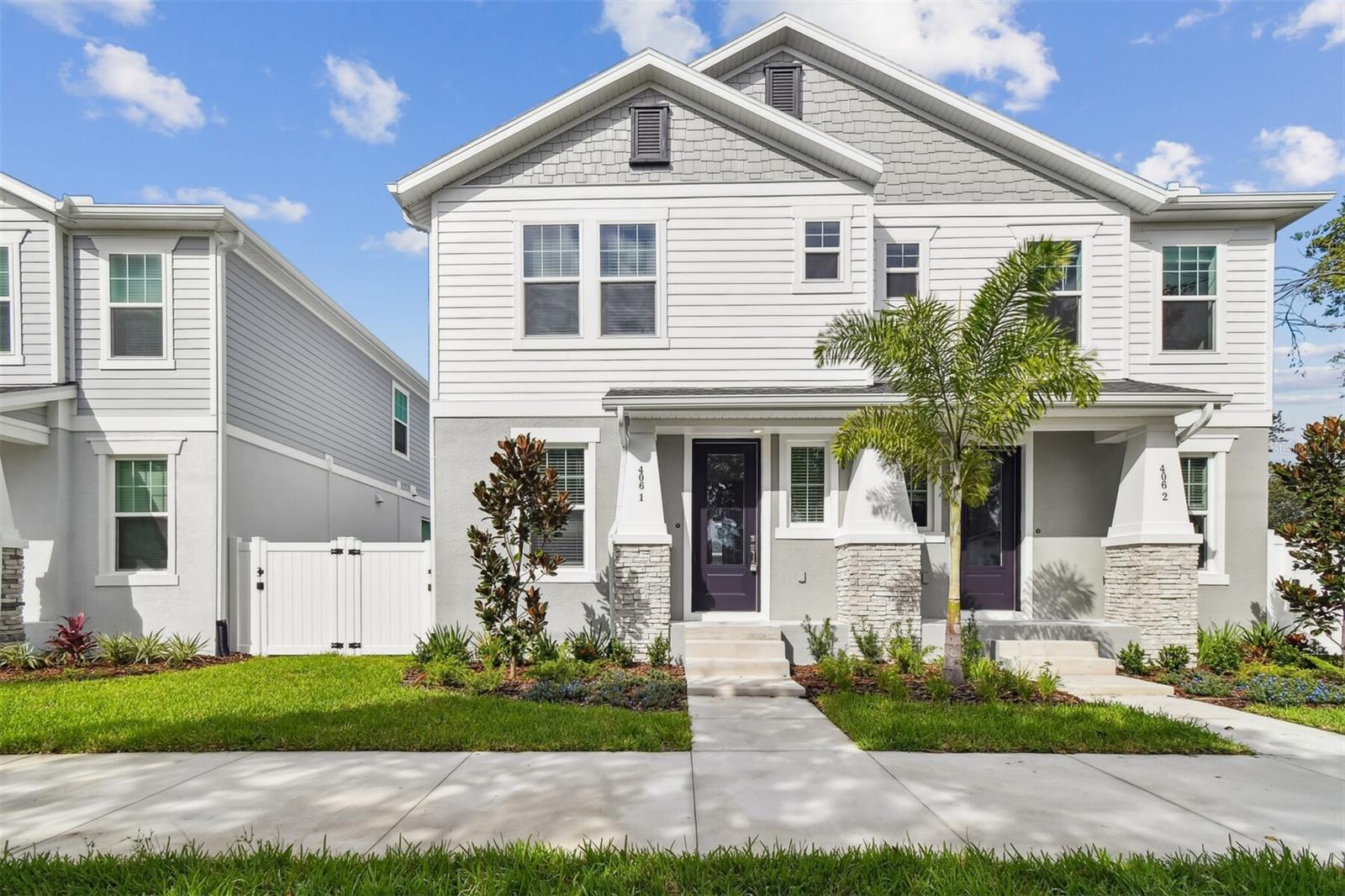 Nestled in the heart of South Tampa, just a stone’s throw away from downtown and Hyde Park Village, this captivating townhome presents an ideal blend of modern convenience and urban charm. Mitchell Elem/Wilson Middle/Plant High school are the Schools currently zoned for this home.  Boasting nearly 2,100 square feet of space, this residence offers three spacious bedrooms, two and a half baths, and a coveted two-car garage, ensuring both comfort and functionality. There are NO HOA fees, providing freedom and flexibility rarely found in such a prime location. A fenced-in backyard enhances privacy and offers a serene outdoor retreat, perfect for relaxing or entertaining guests. Inside, the open layout is bathed in natural light, creating an inviting ambiance throughout. The kitchen is a chef’s dream with sleek cabinets, elegant quartz countertops, and an abundance of laminate Rev wood flooring that adds warmth and character to the space. There is also an enclosed study on the 1st floor for the home office or playroom.  This home is not in a flood zone, has impact glass windows and LED lights. A brand new construction home allows for monthly savings for insurance and utilities. Whether you’re drawn to the allure of parks and pickle ball within walking distance or the latest restaurants and entertainment in the area, this townhome offers proximity to both, making it a rare find in South Tampa’s competitive real estate market. With its modern amenities, spacious interior, and desirable location, this property represents an unparalleled opportunity to live in one of Tampa’s most coveted neighborhoods. In addition, this home is under warranty with a 1 year covering any defects in workmanship and materials, 2 years for the major mechanicals and a 10 year structural.