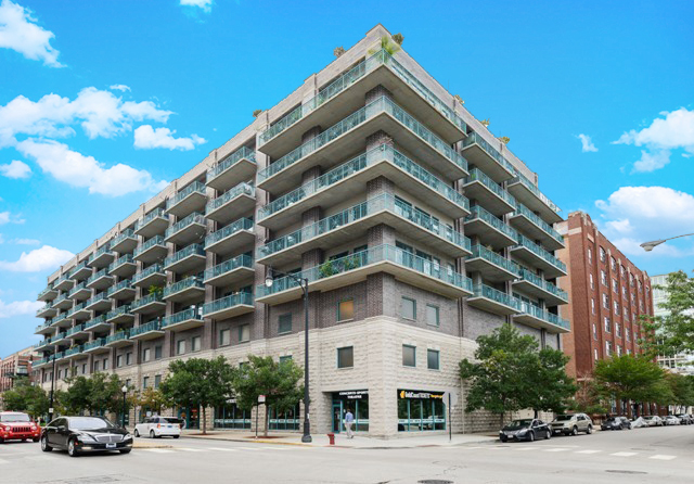 Move-in ready 1-bed, 1-bath concrete loft with a massive 39-foot by 9-foot terrace! You really have to see it to believe the size of this home's outdoor space, accessible through both the living room and bedroom! Enjoy this home's modern design including exposed ductwork, 10-foot ceilings, hardwood floors throughout, gas fireplace and full walls of windows in the living space, bedroom and dining area! The open and updated kitchen offers stainless steel appliances, ample cabinet space and a prep island for added countertop area. In the oversized bedroom find an entire wall of closet space, terrace access, room for a king bed and endless natural light! All of that in the heart of the Fulton Market, close to Mary Bartelme Park, Randolph Street restaurants, Whole Foods/Mariano's, plus easy access to I-90. 1 garage space available for an additional $25,000.