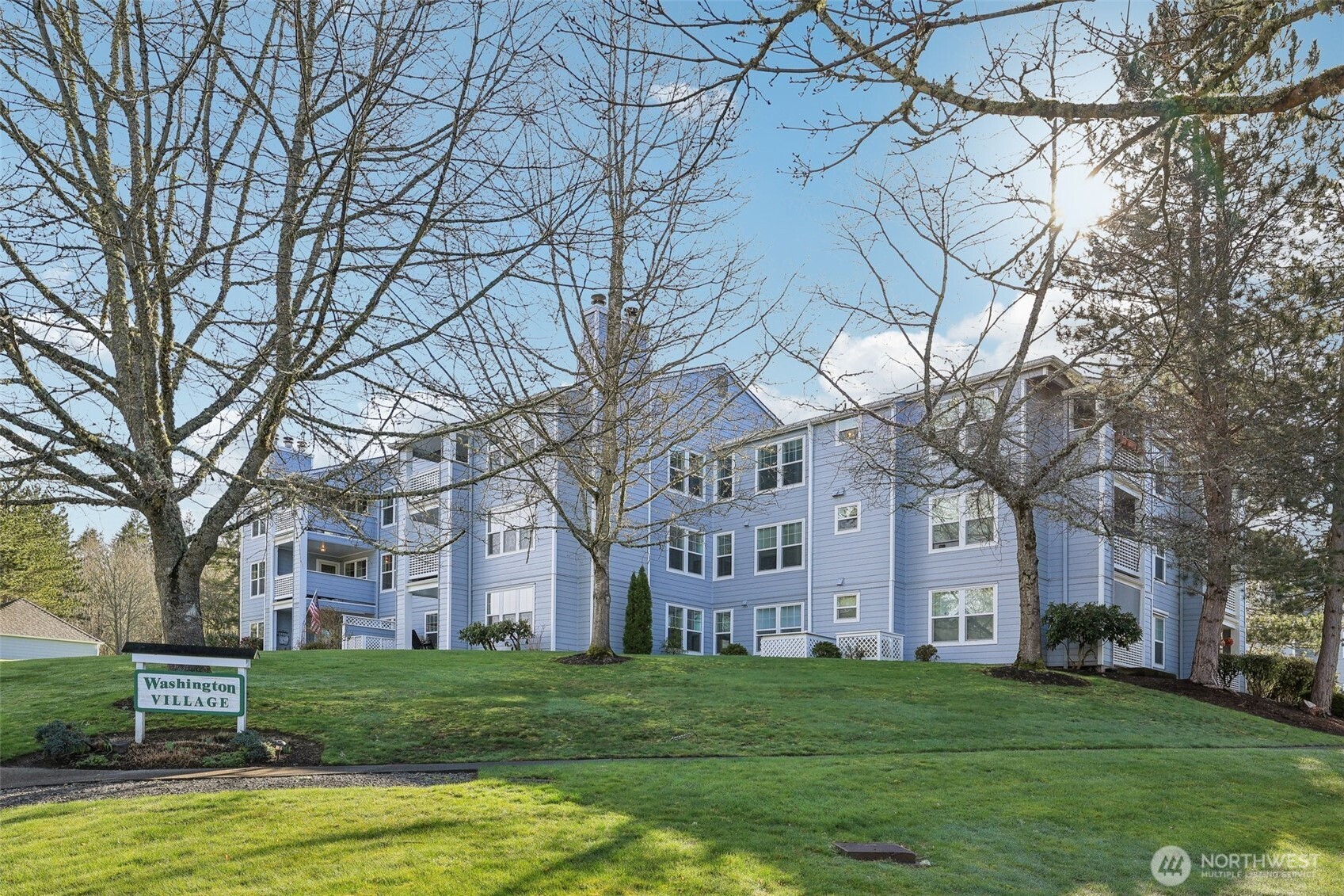 Discover comfort, convenience, & updates in a beautifully maintained one level 2 bdrm/1.75 bathroom home, located in Issaquah’s most desirable 55+ gated private community. Designed for easy lifestyle, this home boasts spacious living area, a cozy wood-burning fp, updated kitchen w/NEW appliances, stone countertop, hardware, painted cabinetry & cozy nook. NEW:carpet, paint, lights, glass shower, hardware - move in ready! BLDG is getting new roof too! Enjoy peaceful outdoor living on private covered deck. Features include a garage space & separate storage closet, newer water heater. Beyond your front door, experience amenities maintained by HOA; indoor pool, tennis/pickleball court, classes, events, garden, groomed trails, clubs/activities ++