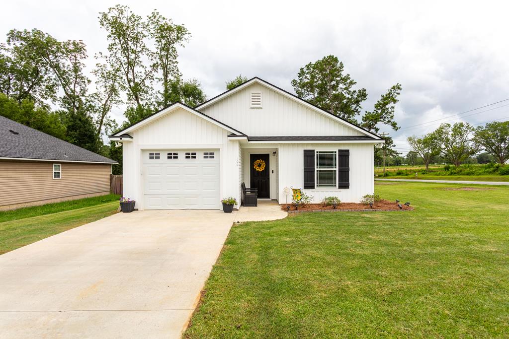 Don't miss out on this beautifully well-kept three-bedroom, two-bath home in convenient Grove Pointe in Thomasville.  From the moment you drive up you will see a yard maintained with pride. Then step inside and be impressed by the freshly painted crown moldings, trey ceilings and walls.  The open floor plan and spacious kitchen will have you ready to host your first get together.  Step out into the backyard and enjoy the new paver patio and storage building (only a year old).  The master bedroom has plenty of room to relax and ample storage space in your walk in closet, which is just off the master bathroom featuring a tiled shower with glass doors.  There are two other good-sized bedrooms with plenty of closet space and a shared hall bathroom.  Make your appointment today to see this Grove Pointe gem at 100 Emily Lane in Thomasville!