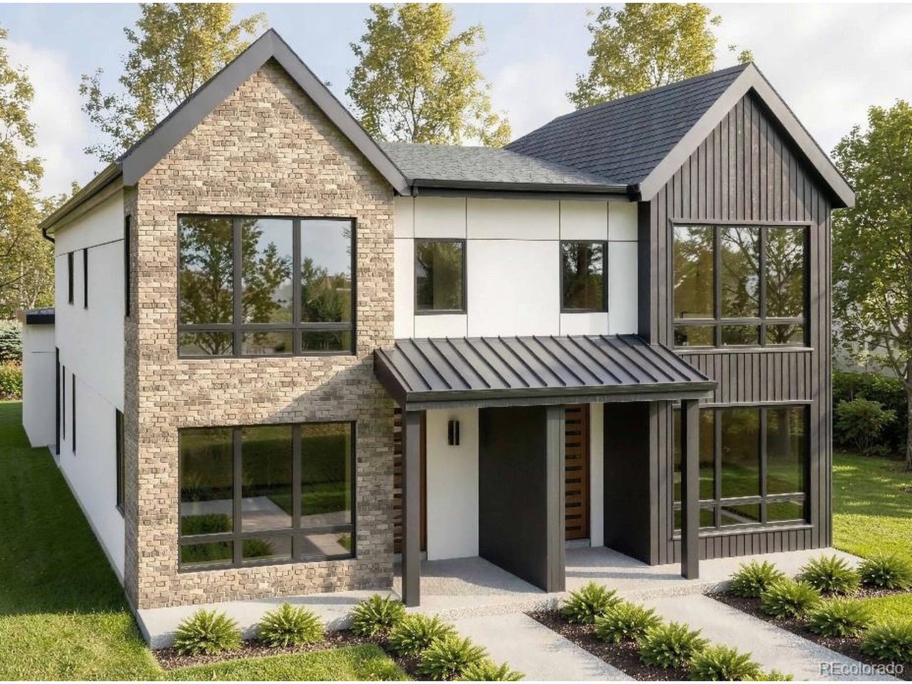 Welcome to 2774 S Delaware Street, a thoughtfully designed new-construction duplex offering four bedrooms, three-and-a-half bathrooms, and three finished levels of modern living. The open main level features wide-plank white oak flooring and a spacious living room centered around a tiled gas fireplace. An expansive 10-foot bi-parting glass door opens to the private backyard, filling the living space with natural light and creating a seamless indoor-outdoor connection. The kitchen showcases custom flat-panel cabinetry, quartz countertops, a large center island, a tiled backsplash, and stainless steel KitchenAid appliances, including a 36-inch gas range. A built-in coffee bar provides additional cabinetry, counter space, and open shelving. The adjoining dining area, powder bath, welcoming foyer, and functional mudroom with a built-in bench complete the main level. Upstairs, the spacious primary suite includes a walk-in closet and a private bath with heated tile flooring, dual vanities, and a frameless walk-in shower. Two additional bedrooms, a full bathroom with dual sinks, a built-in desk area, linen storage, and a conveniently located laundry room complete the upper level. The finished basement offers even more flexibility with a large family room, private guest bedroom, full bathroom, and generous storage space. Additional features include two-zone heating and air conditioning and a detached two-car garage. The landscaped backyard features a thoughtful combination of grass, rock, and mulch. Step outside to a private patio offering plenty of space for outdoor dining, grilling, and entertaining. With a gas stub for a future grill and pre-wiring for speakers, the patio is ready to become a comfortable outdoor gathering space. Ideally located near South Broadway, this home offers convenient access to local restaurants, coffee shops, boutiques, entertainment, parks, Downtown Englewood, light rail, and major commuter routes.