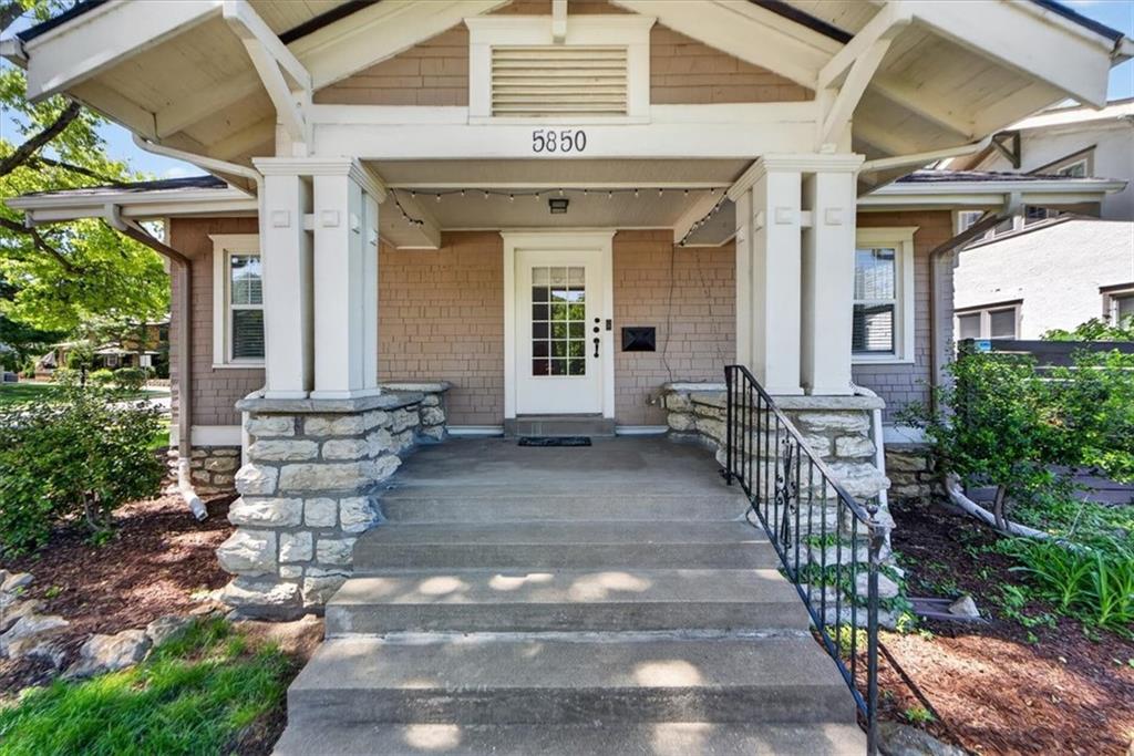Remarks & DirectionsWelcome to a Brookside gem where historic charm meets modern sophistication. Sunlight floods open living and dining spaces with gleaming hardwoods and a tranquil sunroom. The upstairs primary suite offers a spa-like en-suite, massive walk-in closet, private laundry, and a treetop cocktail deck. The kitchen extends to an outdoor oasis with a composite deck, lower patio, and saltwater spa — perfect for year-round entertaining. A high-ceiling basement, once a 1920s speakeasy, now provides a full bath and flexible living space. With a private drive, attached garage, and 2023 furnace, this home pairs effortless luxury with timeless character.
