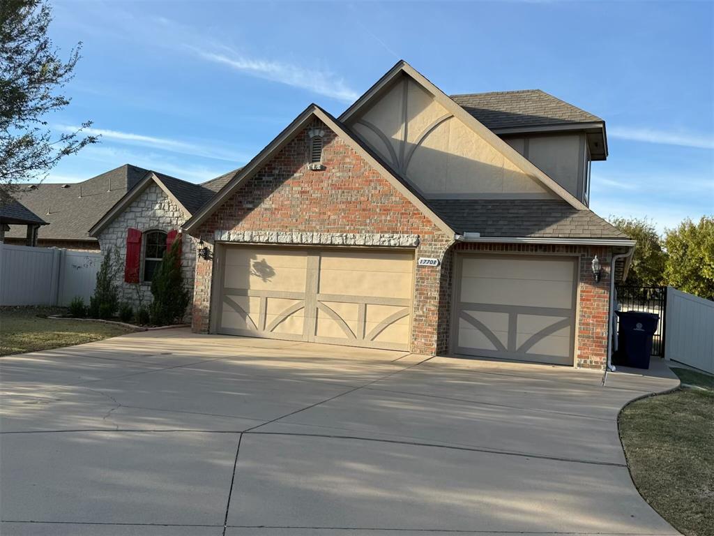 Beautifully finished home on great Cul-de-Sac Lot; features Custom Woodwork/Cabinetry, Solid Core Doors, rich 3cm Granite Counters, rubbed Bronze Fixtures, Designer Paint; Spacious Living area, striking Stone Fireplace, Gorgeous Kitchen, Tumbled Stone Back Splash, Stainless Appliances, Pantry; Primary Suite, Walk-in Closet, Shower/Whirlpool; Covered Patio & good sized Yard; Energy Efficient Home! Exceptional private gated neighborhood! Large covered patio faces west for relaxing evenings outside and enjoy coffee in the morning and watch the sunrise! Community pool & playground! Edmond Schools and OKC Utilities! HOA dues cover mowing, fishing pond, street, gate, playground, pool & lawn fertilizing.