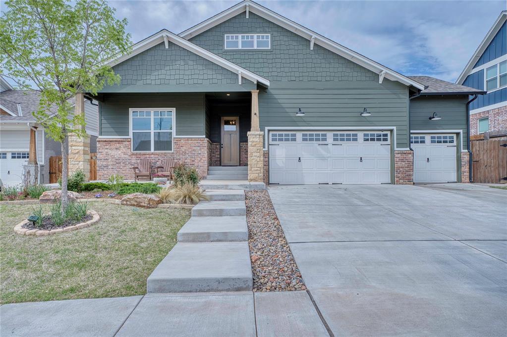 This beautifully maintained one-owner home is a true gem, showcasing an open-concept layout and stunning windows throughout that flood the space with natural light. The seamless flow from the kitchen to the dining area and into the great room creates an ideal space for both everyday living and effortless entertaining. The amazing kitchen features under-cabinet lighting, a spacious pantry, sleek quartz countertops, and a large island with abundant storage. The luxurious master suite is a private retreat, offering a generous walk-in closet that conveniently connects to the laundry room, an oversized shower, and a dual-sink vanity. Two additional bedrooms, a full guest bath, and a charming mudroom bench add thoughtful functionality and comfort. Located in Edmond’s sought-after Town Square community, residents enjoy access to top-tier amenities including a resort-style pool, community center, playground, community garden, scenic greenbelt with walking trails, and a serene lake with a fishing dock. Additional features include a tankless hot water tank and underground sprinkler system in the front and backyard.